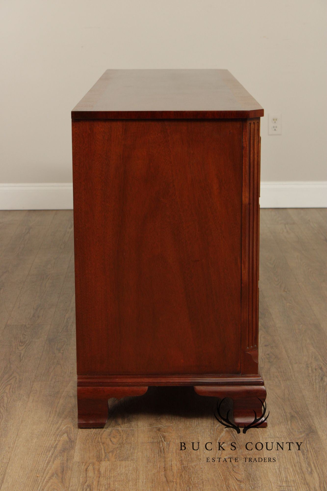 Baker Chippendale Style Mahogany Triple Dresser
