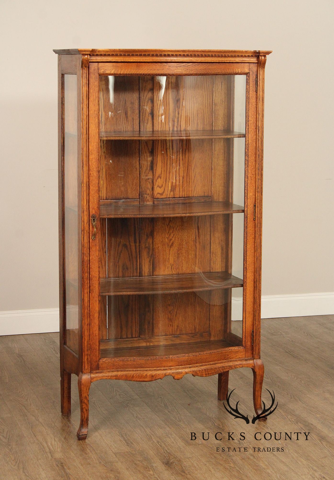 Antique Victorian Oak China Display Cabinet