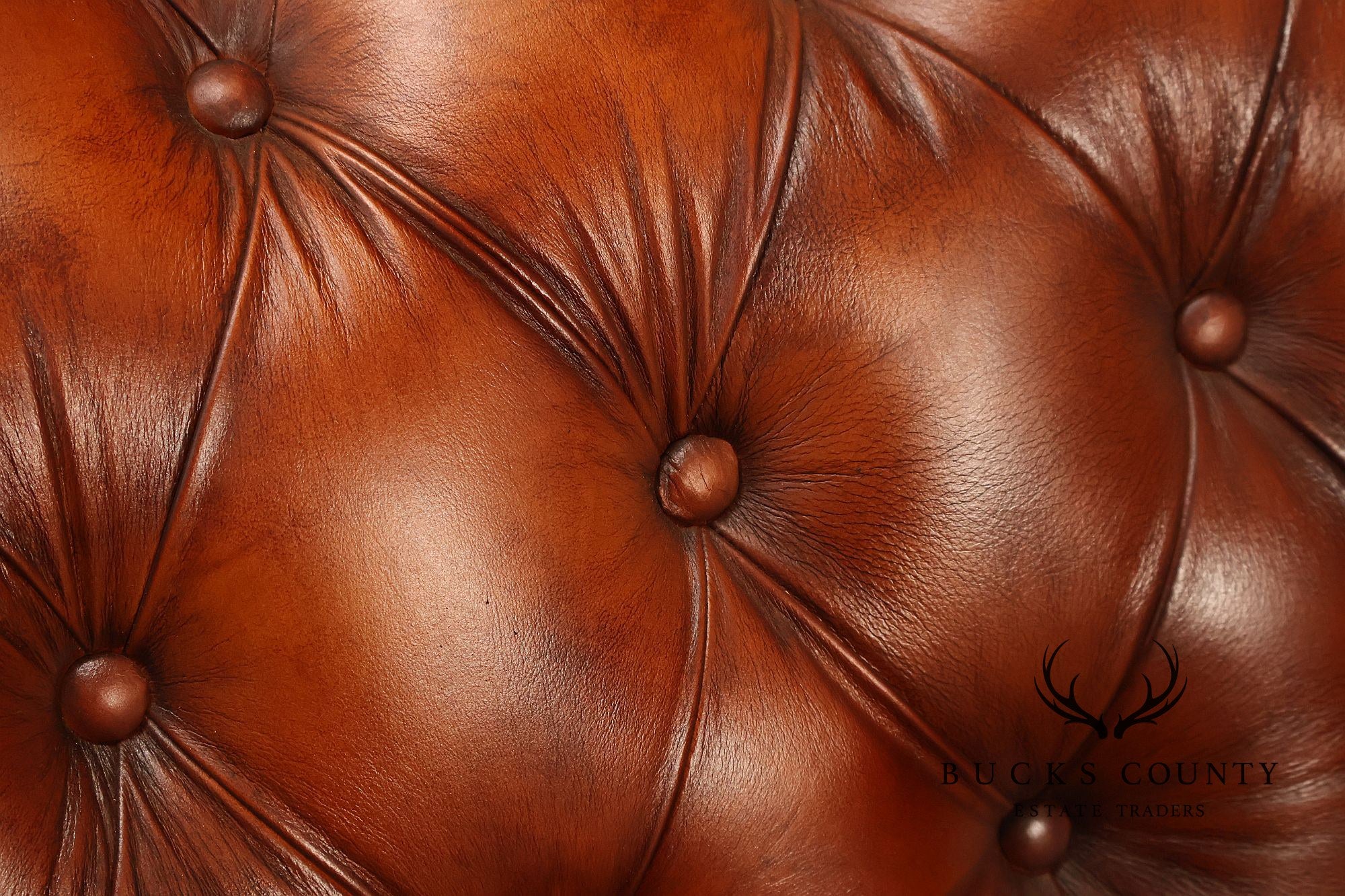 Chesterfield Style Tufted Brown Leather Club Chair