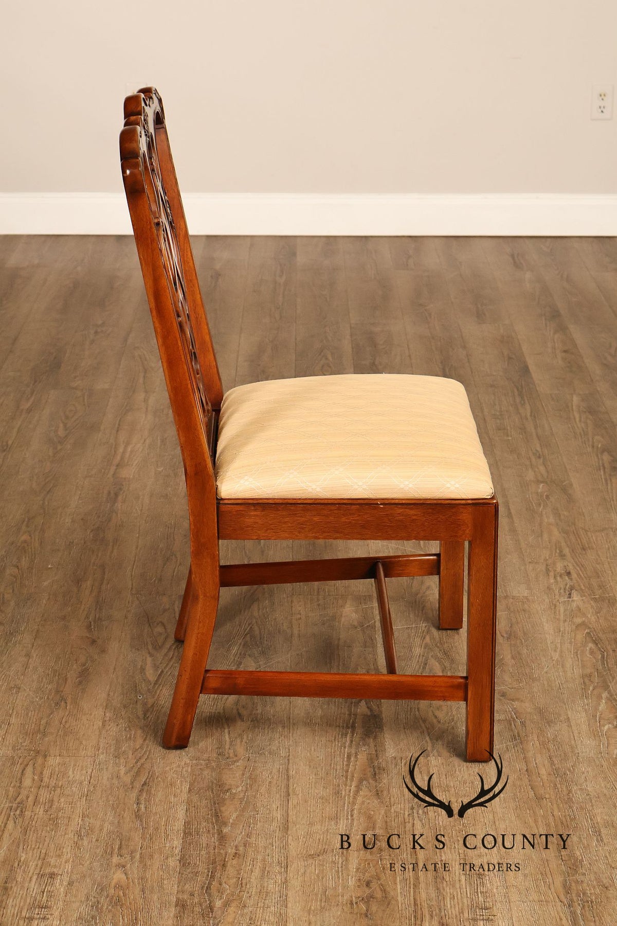 EJ Victor Set Of Six Chippendale Style Mahogany Dining Chairs