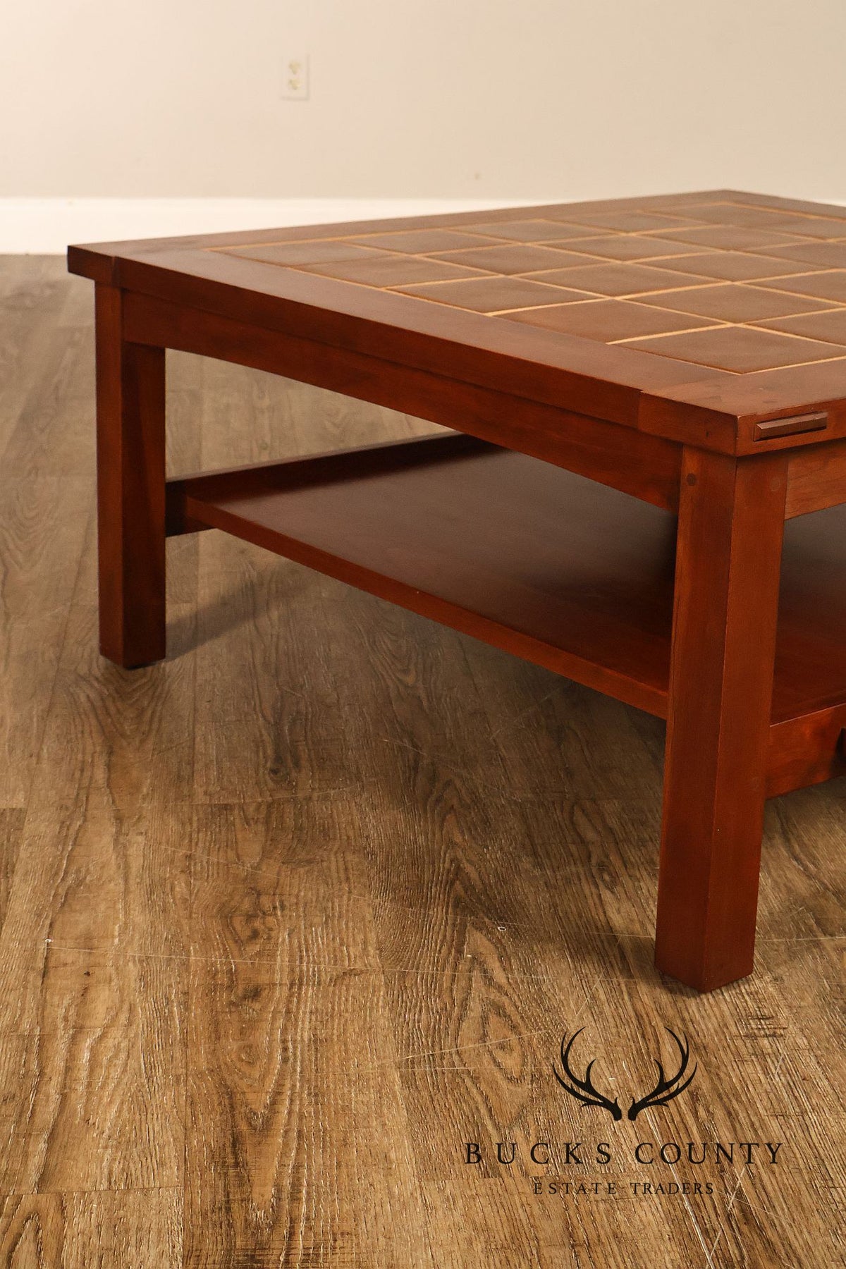 Stickley Mission Collection Cherry Tile Top Coffee Table