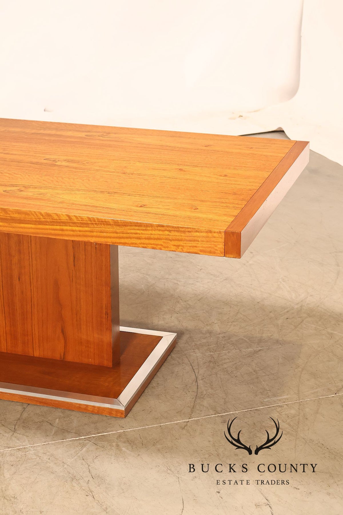Milo Baughman Walnut Pedestal Dining Table