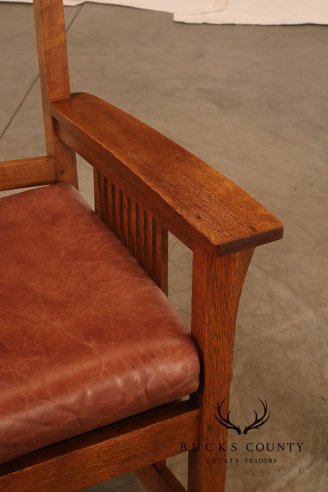 Stickley Mission Collection Set Of Six Oak Spindle Dining Chairs