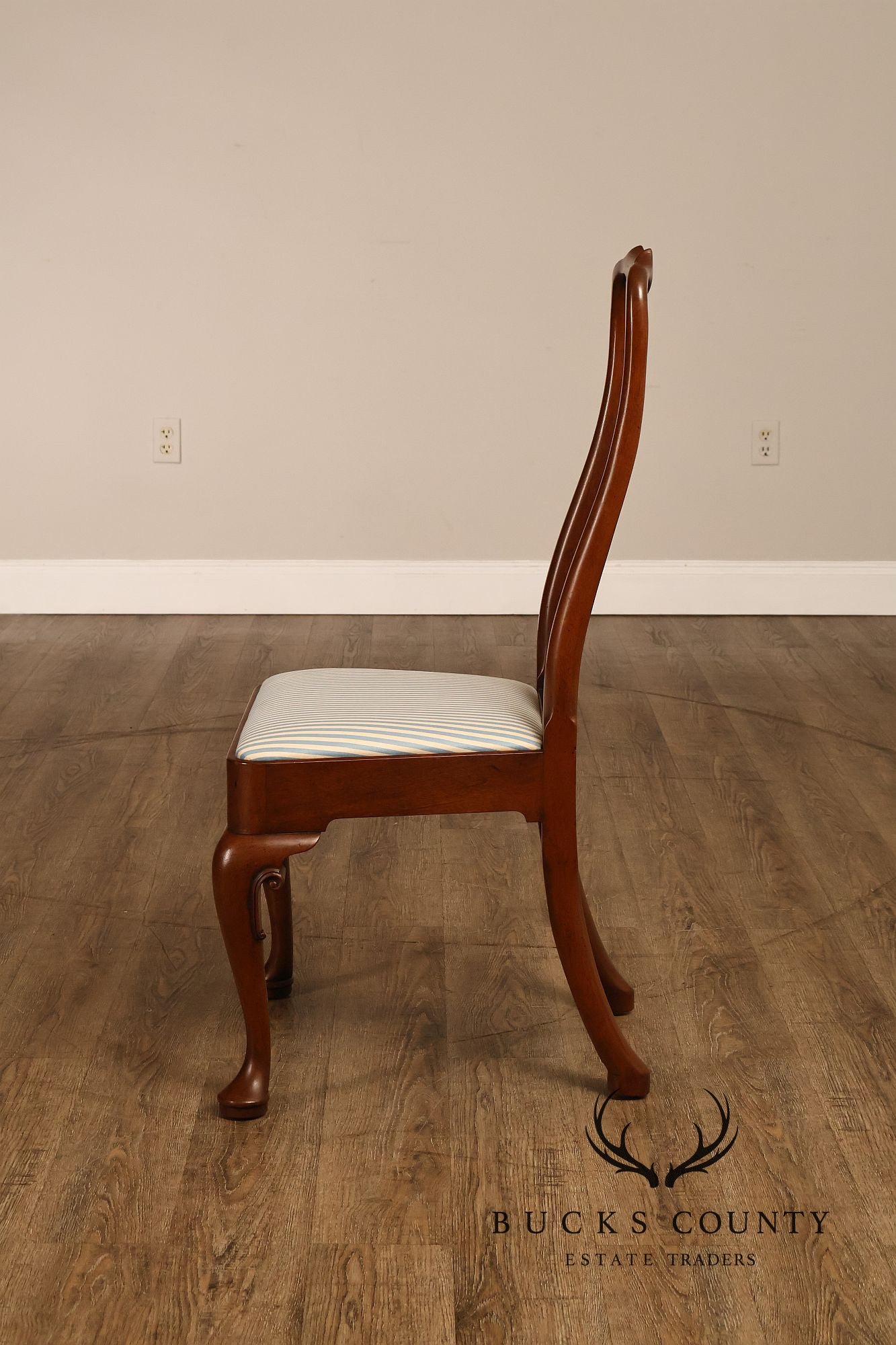 Kittinger Colonial  Williamsburg Queen Anne Style Set Of Six Mahogany Dining Chairs
