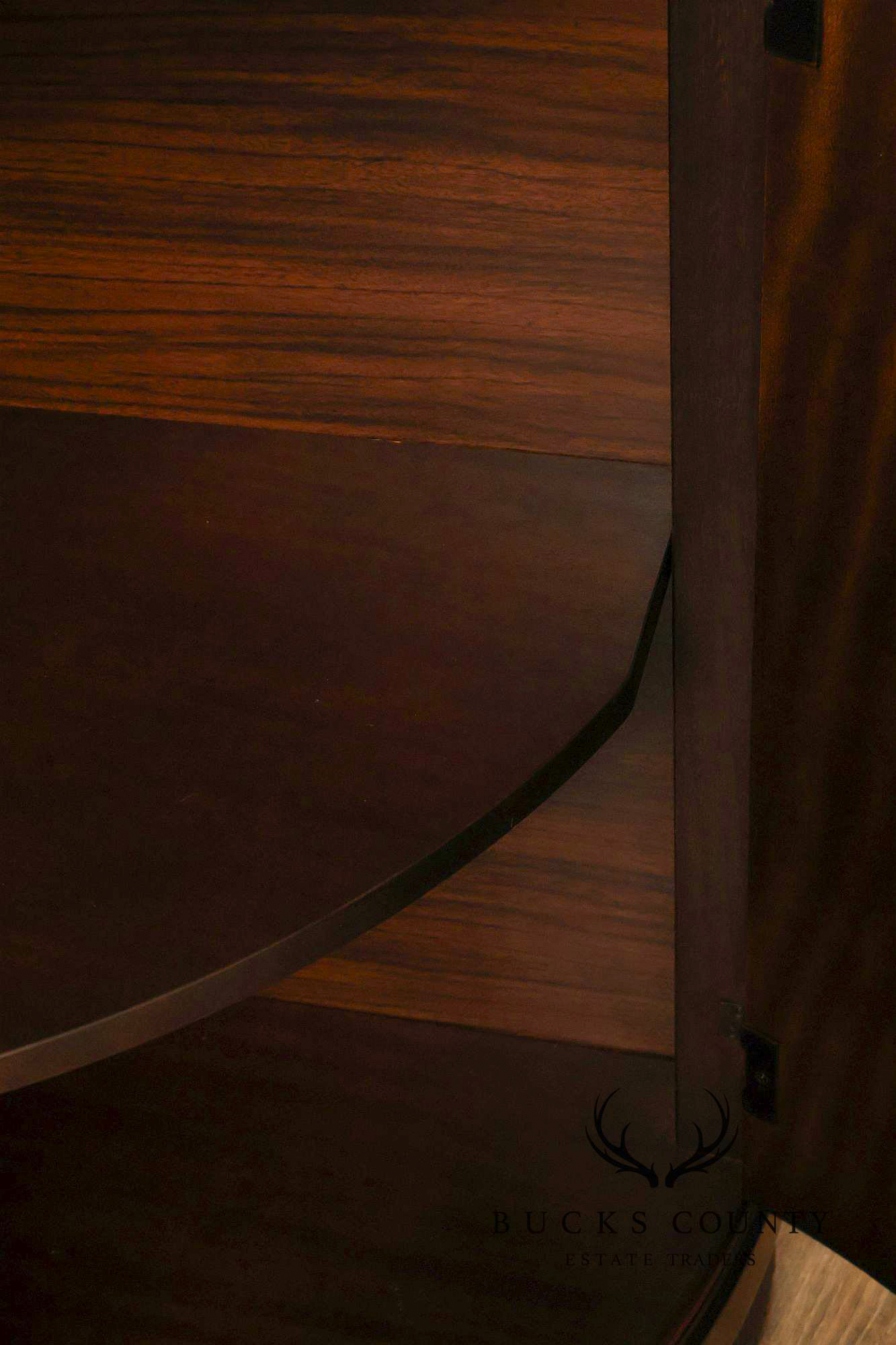 Bernhardt Art Deco Style Curved Front Sideboard With Black Granite Top