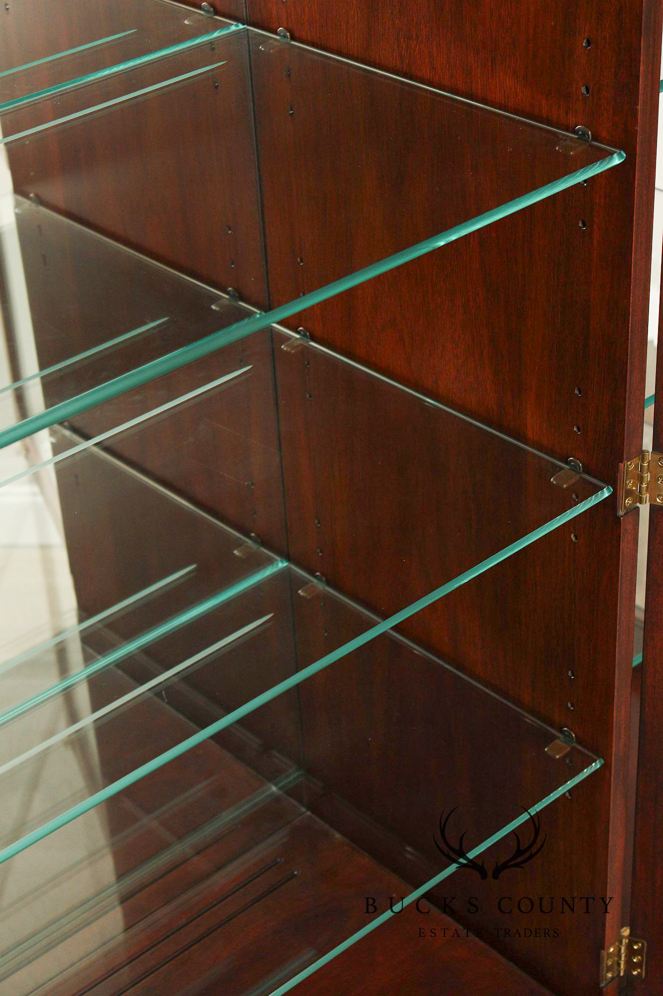 Henkel Harris Regency Style Mahogany Breakfront China Cabinet