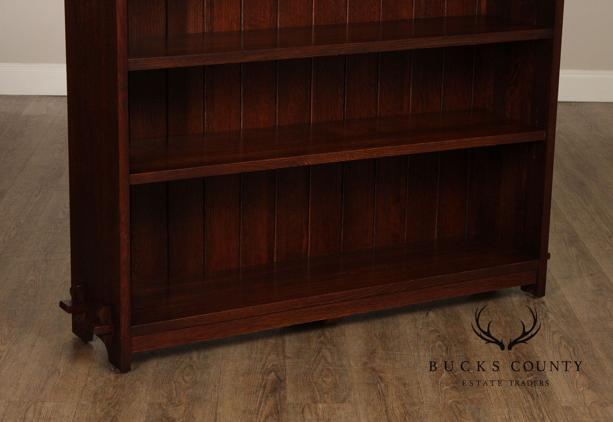 Stickley Mission Collection Oak Open Double Bookcase