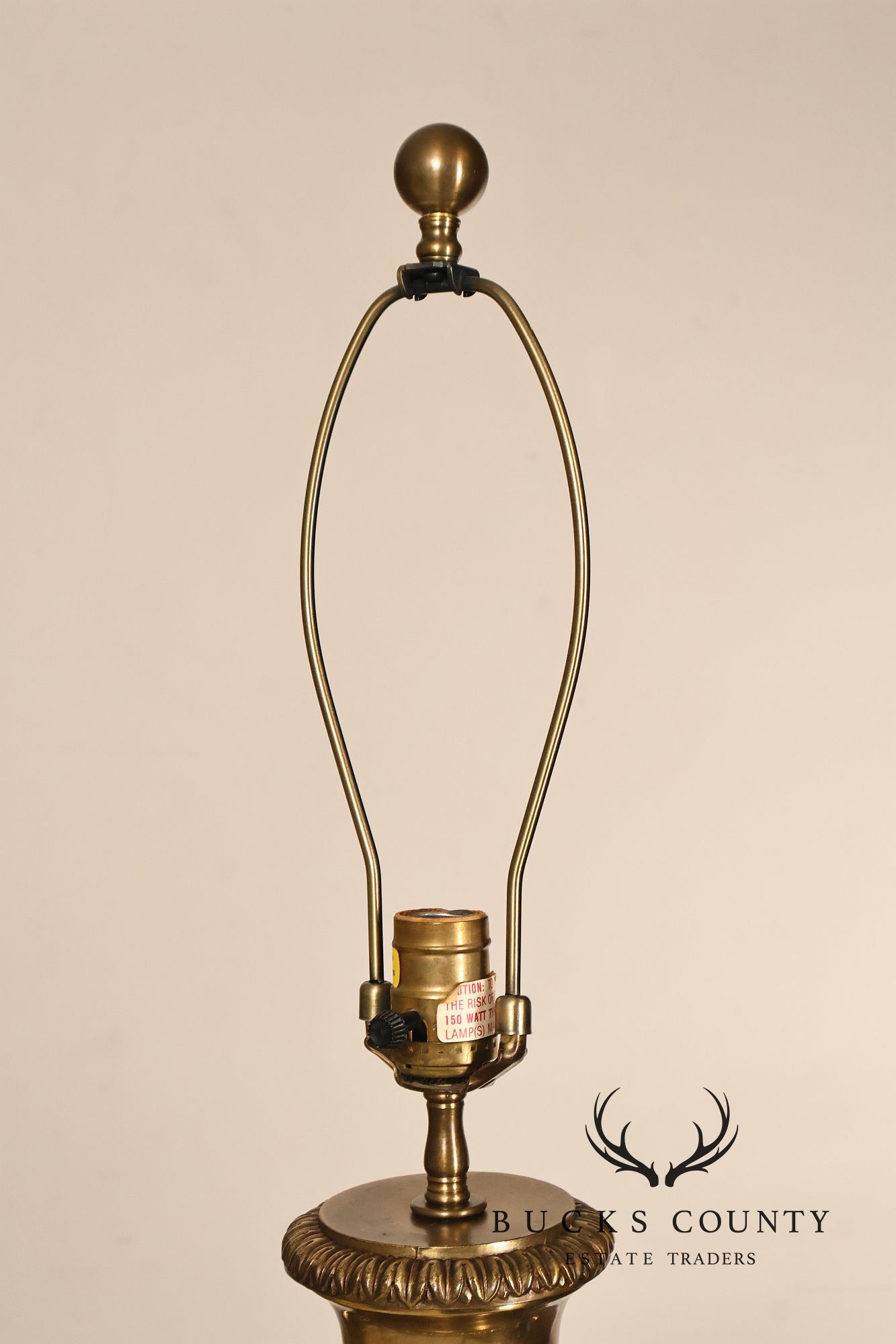 Chapman Vintage Pair of Brass Ram's Head Table Lamps