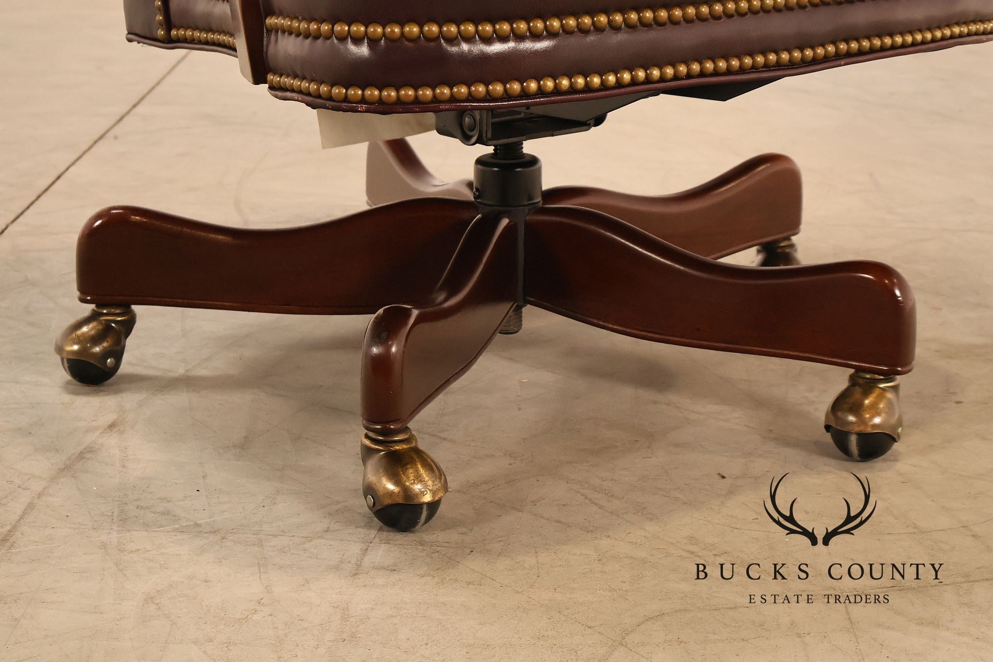 Hancock & Moore Vintage Burgundy Leather Executive Office Chair