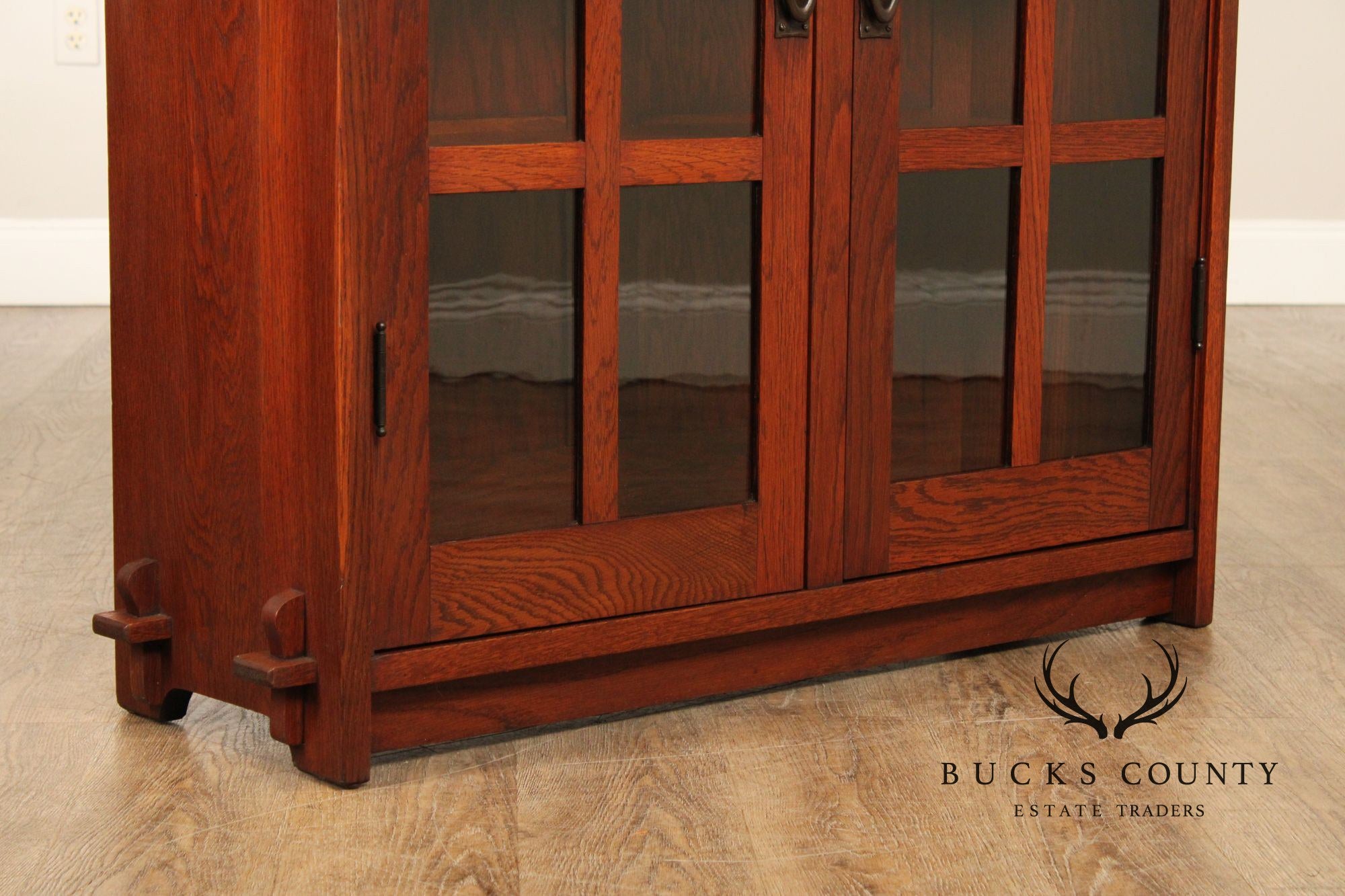 Gustav Stickley Rare Antique Mission Oak Small Two Door Bookcase