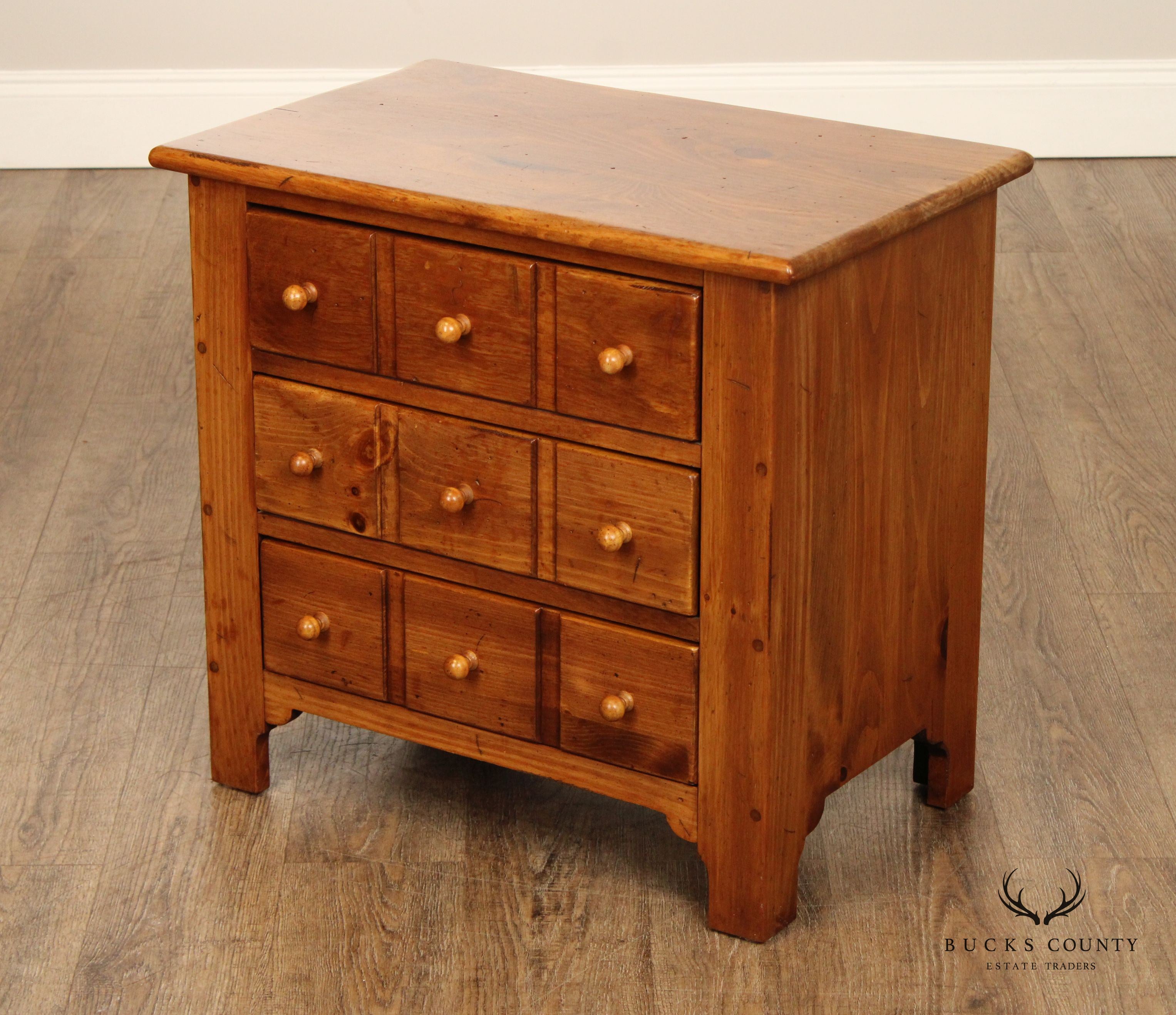 Ethan Allen Pine Apothecary Chest Style Nightstand