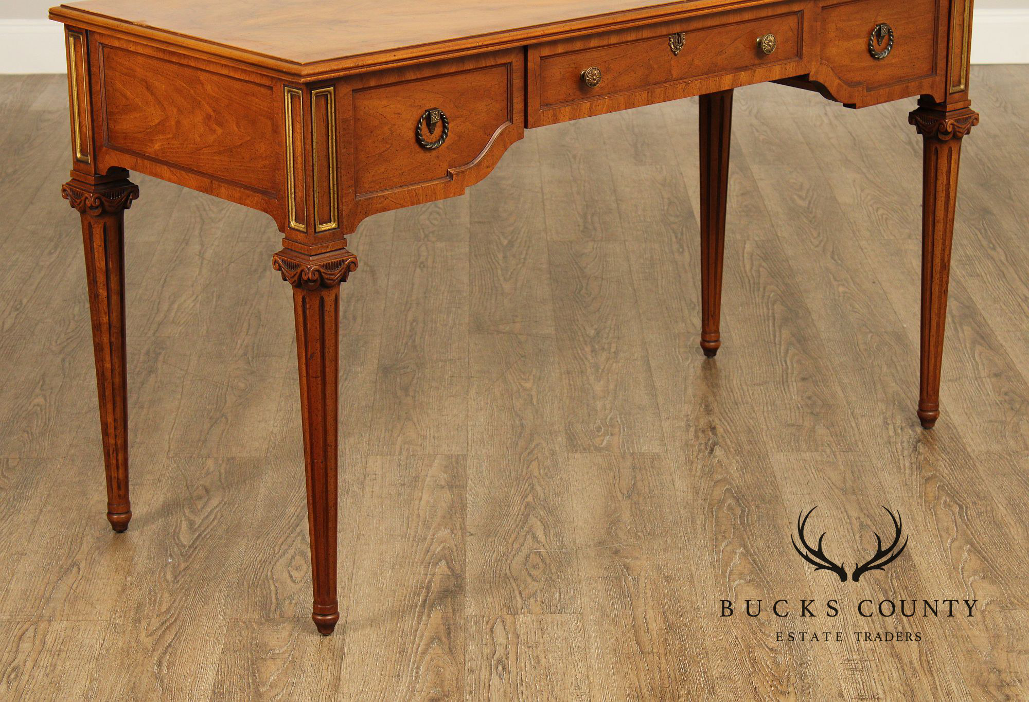 Henredon Neoclassical Style Walnut Writing Desk