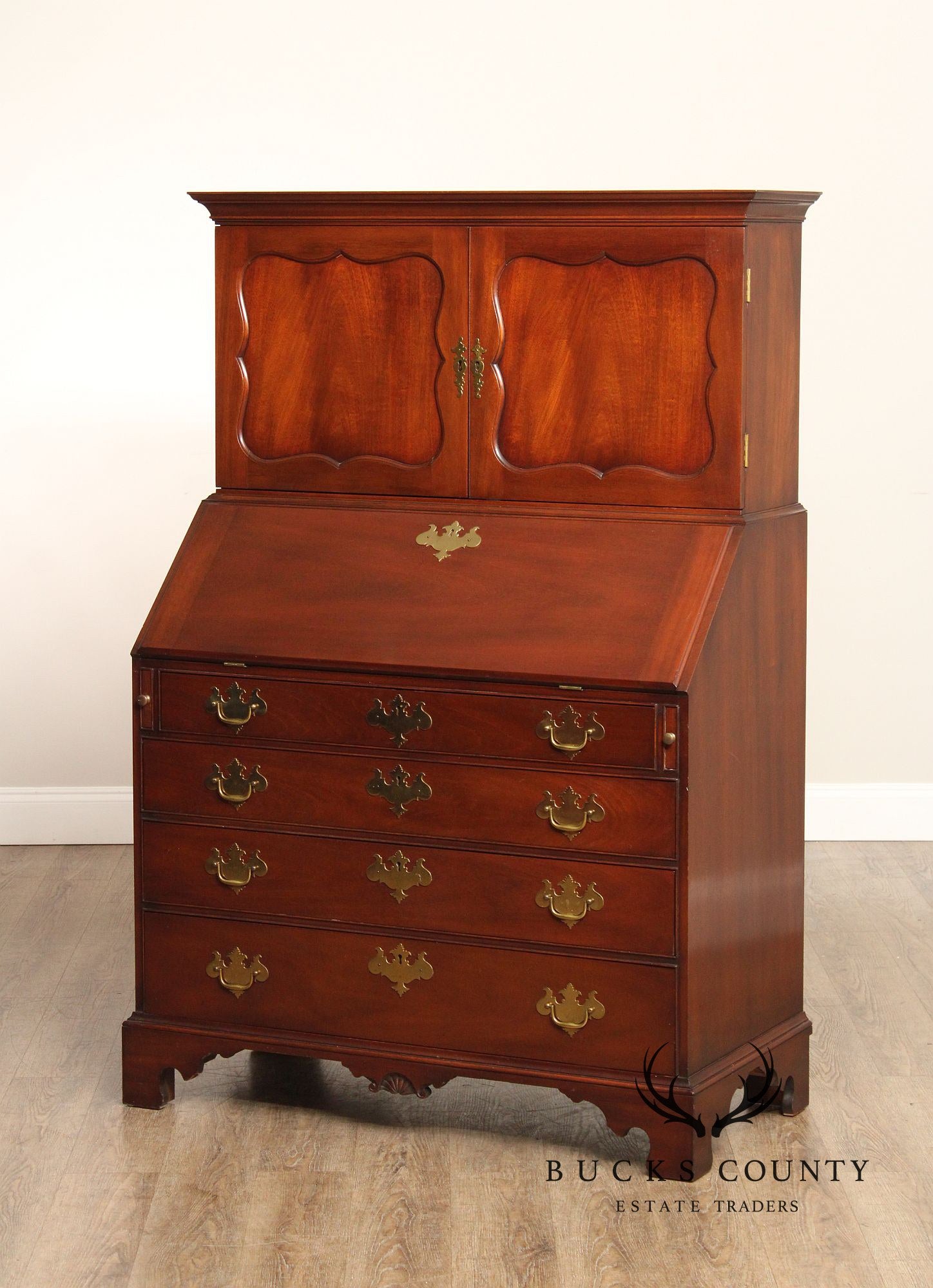Kittinger Colonial Williamsburg Mahogany Slant Front Secretary Desk