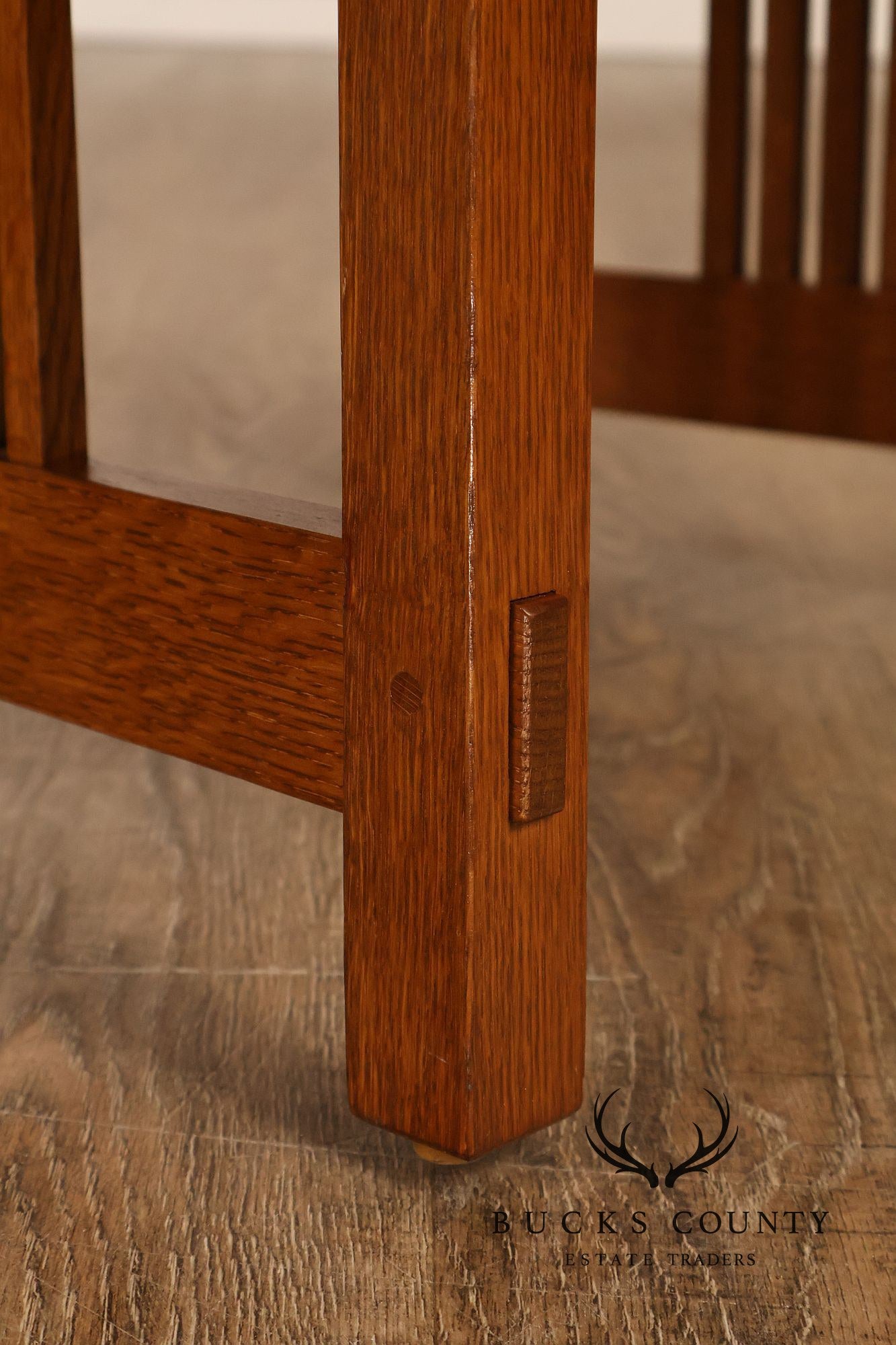Stickley Mission Collection Set Of Six Oak High Back Spindle Dining Chairs