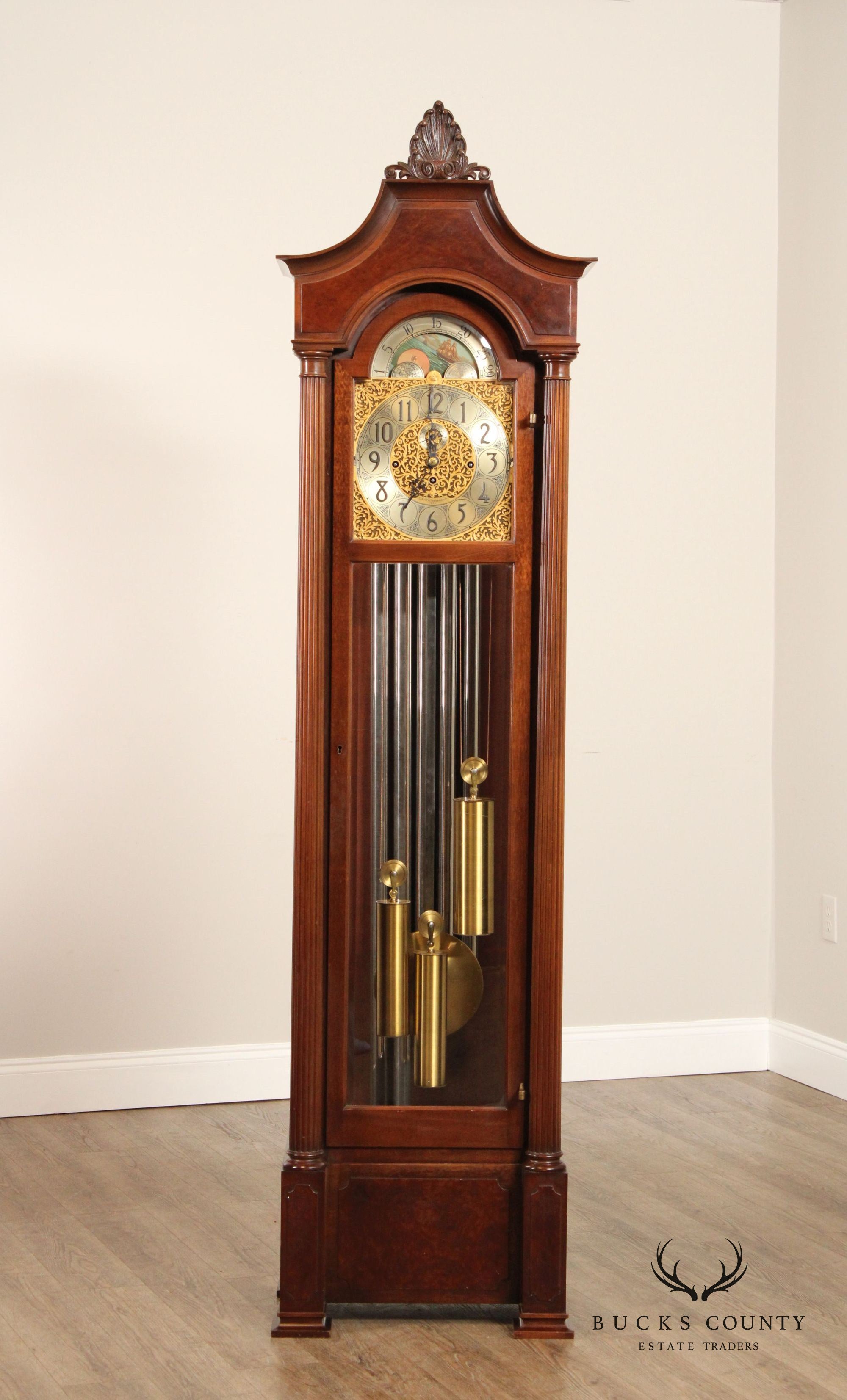 Herschedede 5 Tube Grandfather Hall Clock