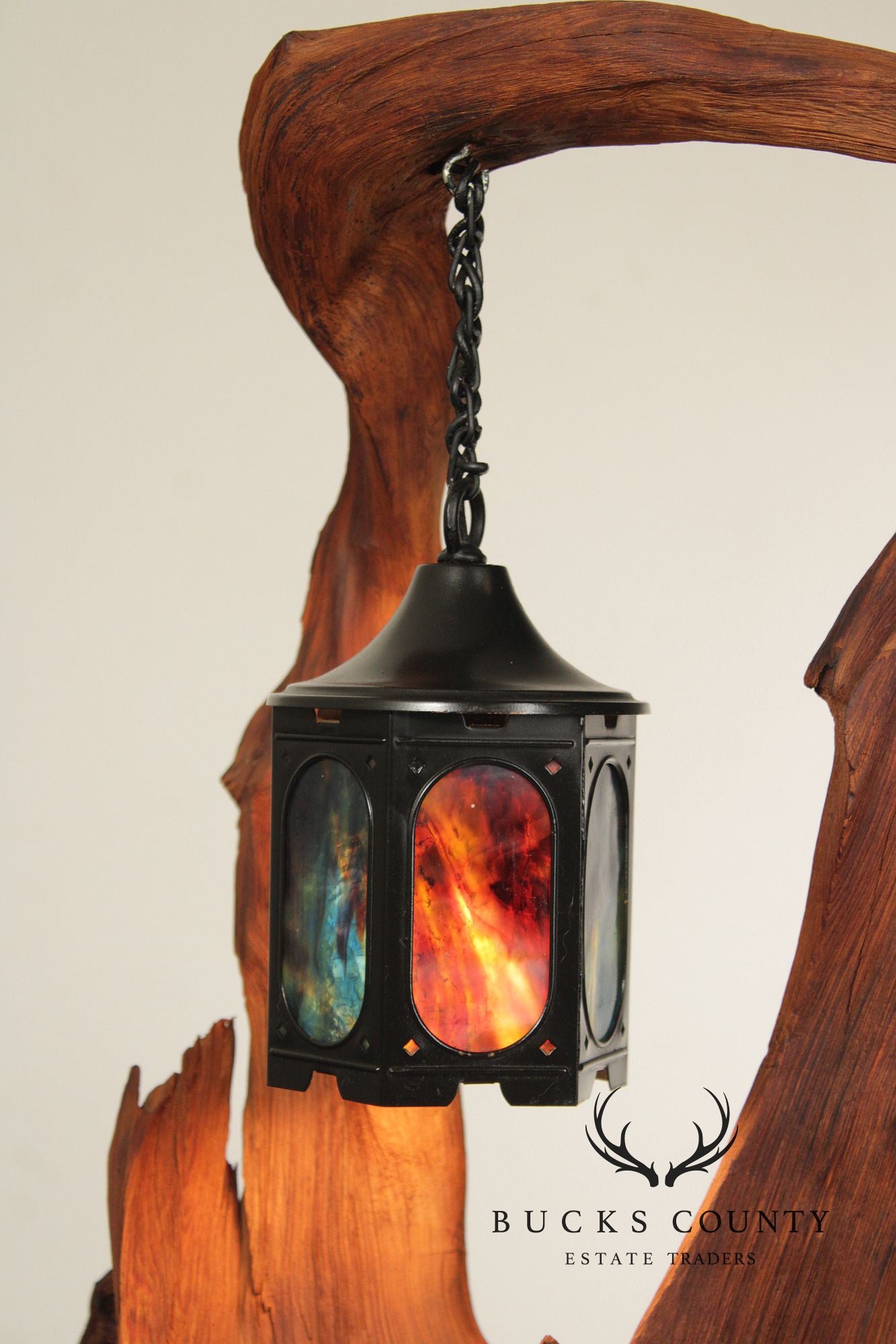 Mid Century Modern Tall Driftwood Table Lamp