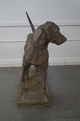 Antique 19th Century Zinc Morley's Dog Statue by J.W. Fiske (B)