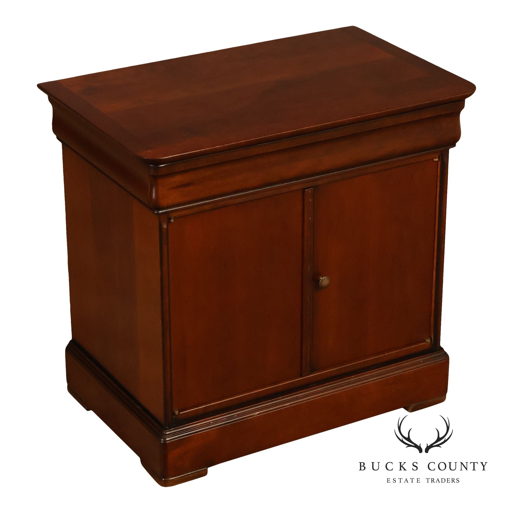 Grange French Louis Philippe Style Cherry Two Door Cabinet Nightstand