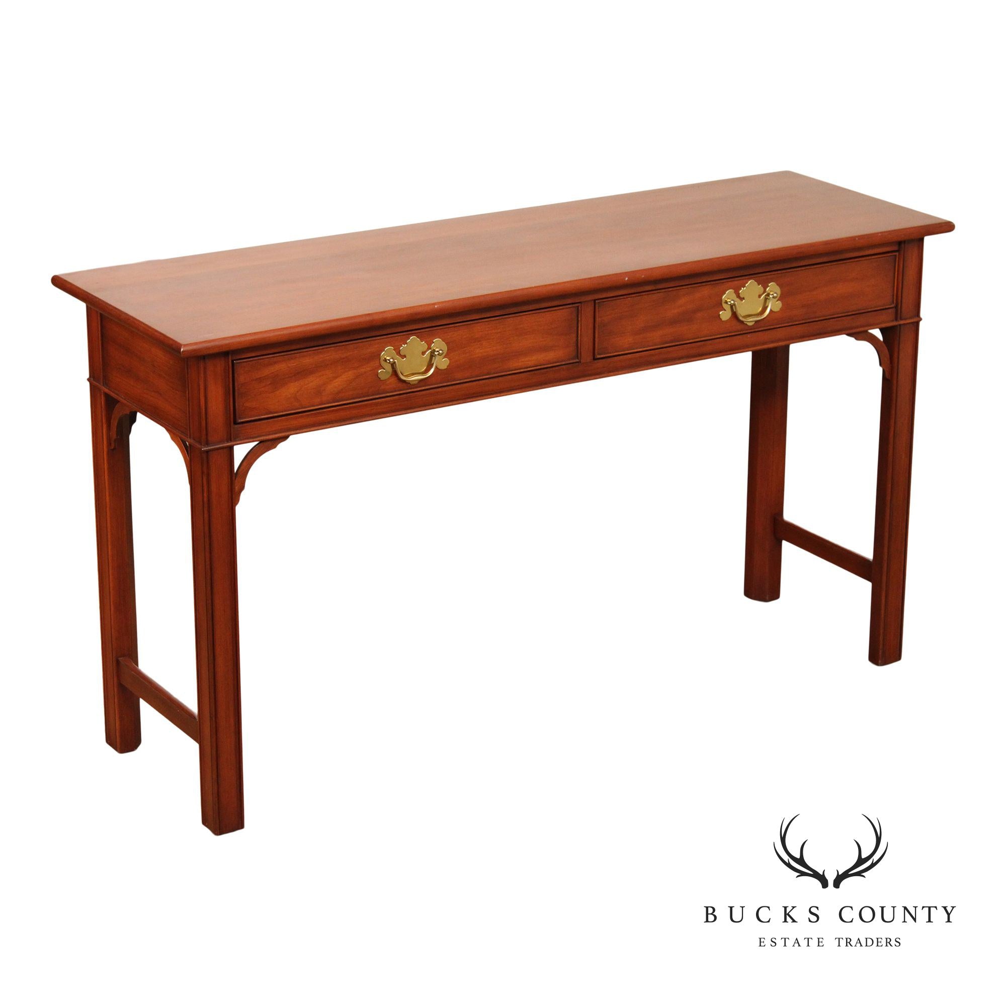 Henkel Harris Chippendale Style Cherry Console Table