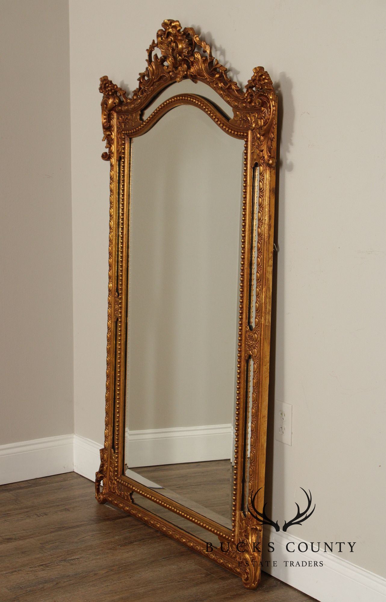 Large Ornately Gilt Carved Wall Mirror