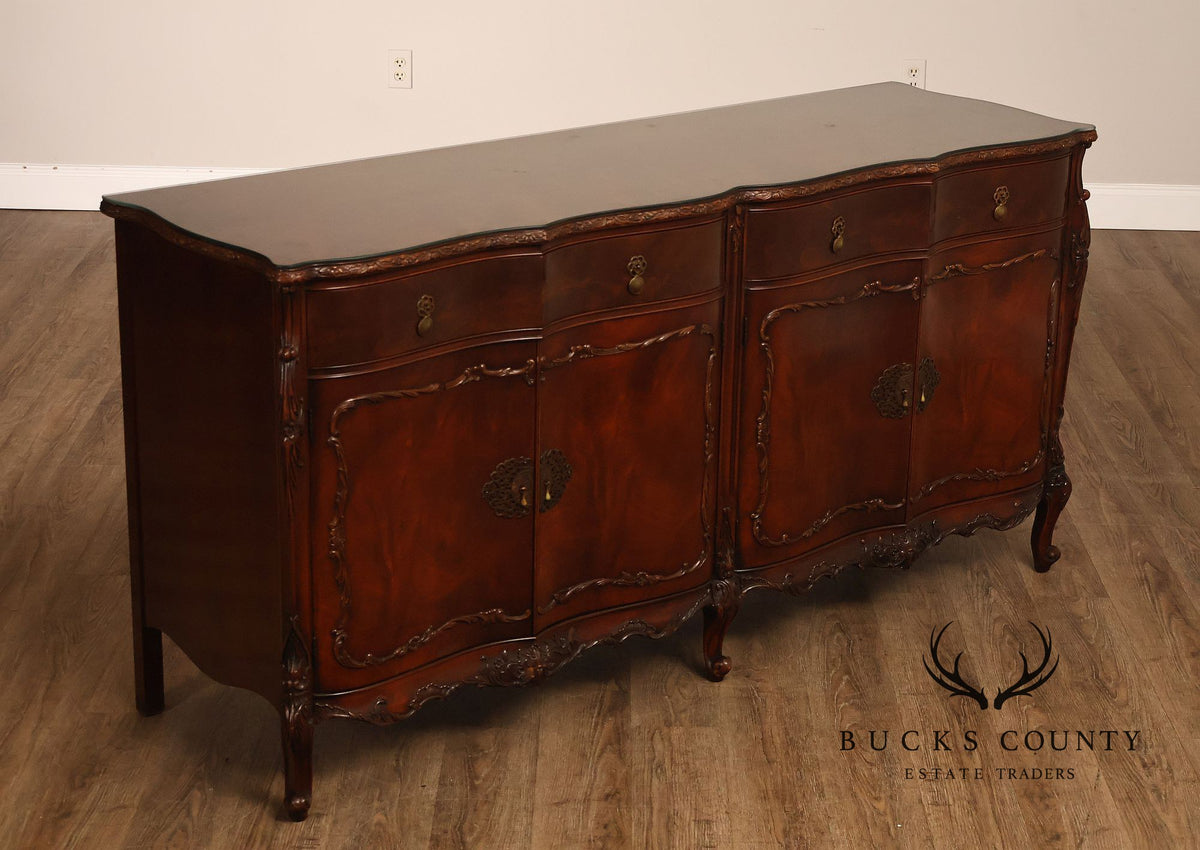 Batesville 1930s Carved Mahogany Sideboard Buffet
