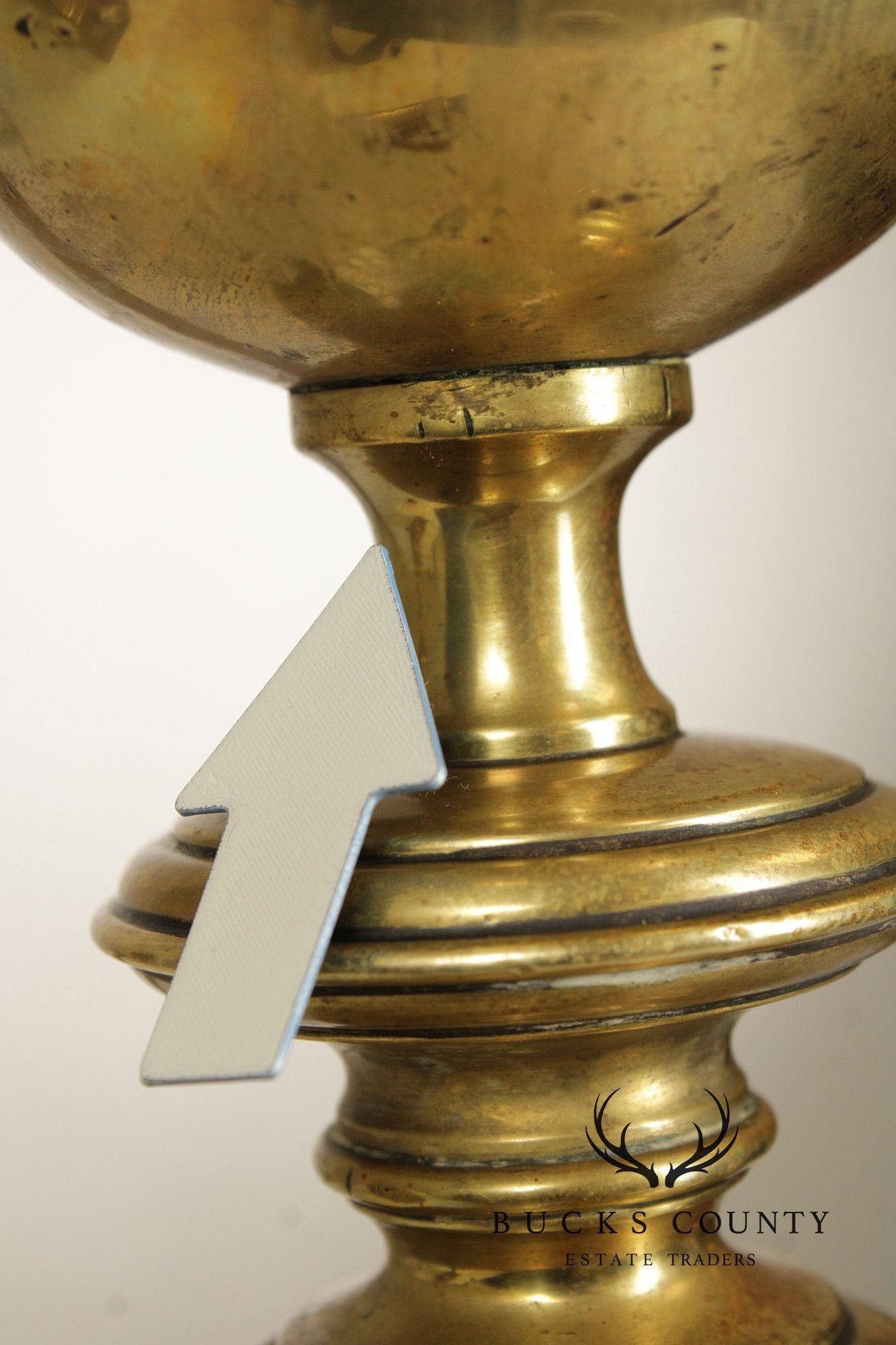 French Louis XIV Style Pair of Brass Figural 'Marmouset' Andirons