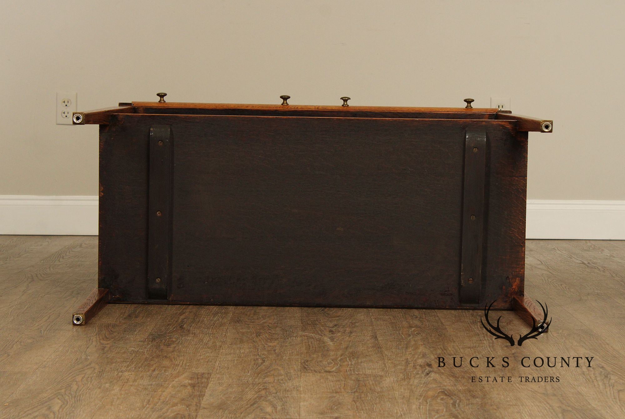 Antique Oak Two Tier Server Sideboard