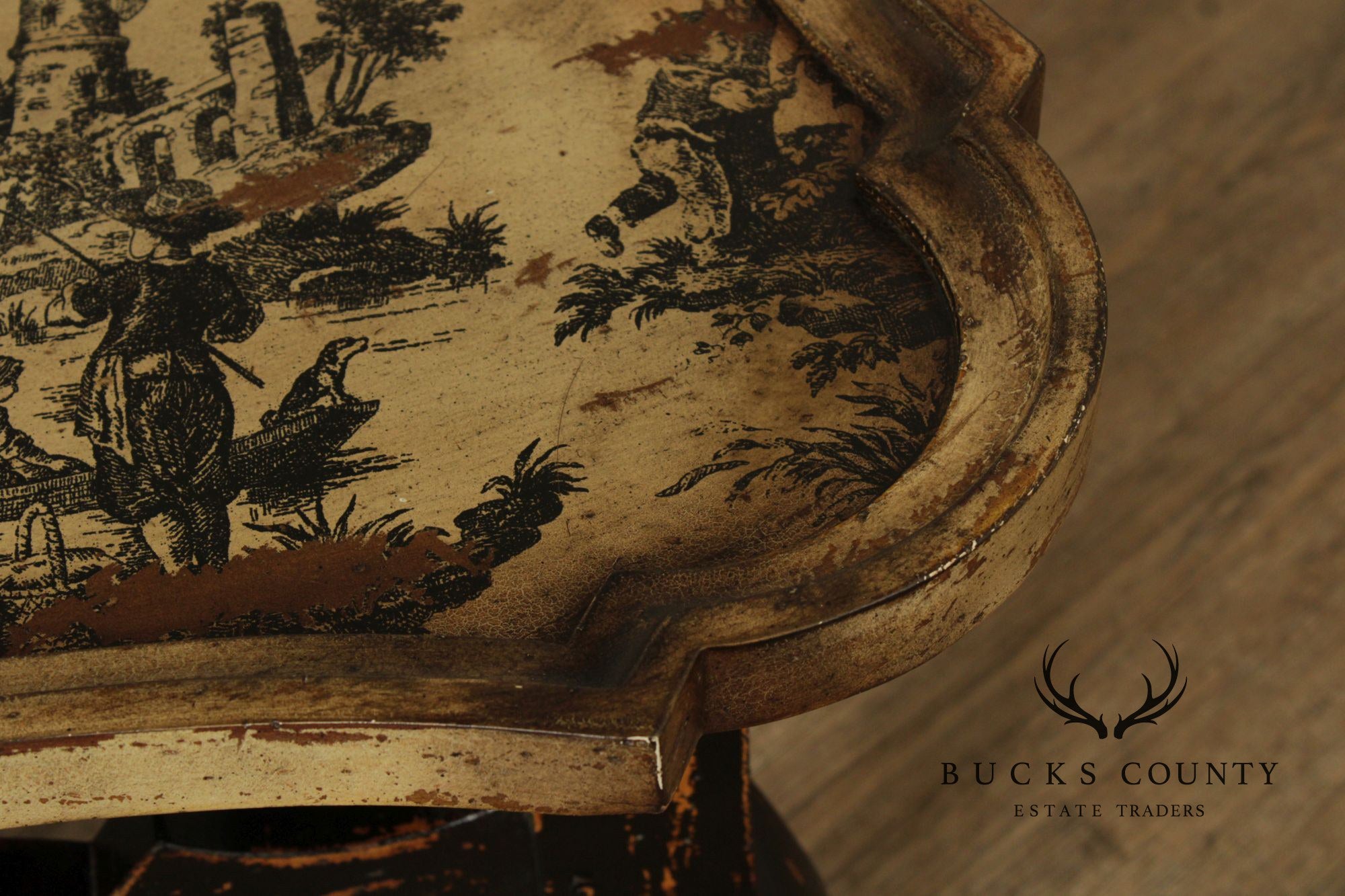 French Country Style Distressed Coffee Table