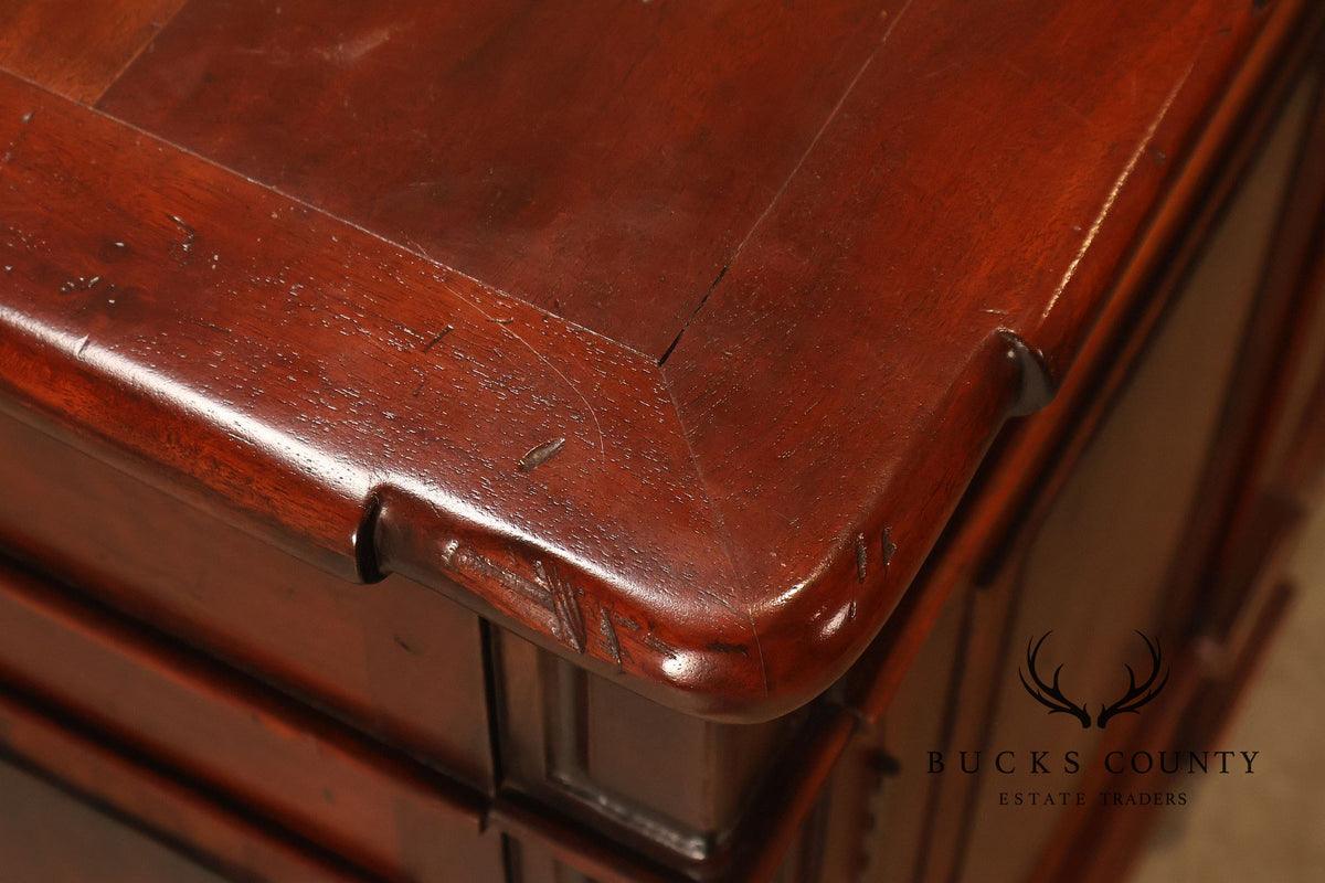 French Country Distressed Four-Door Buffet Sideboard