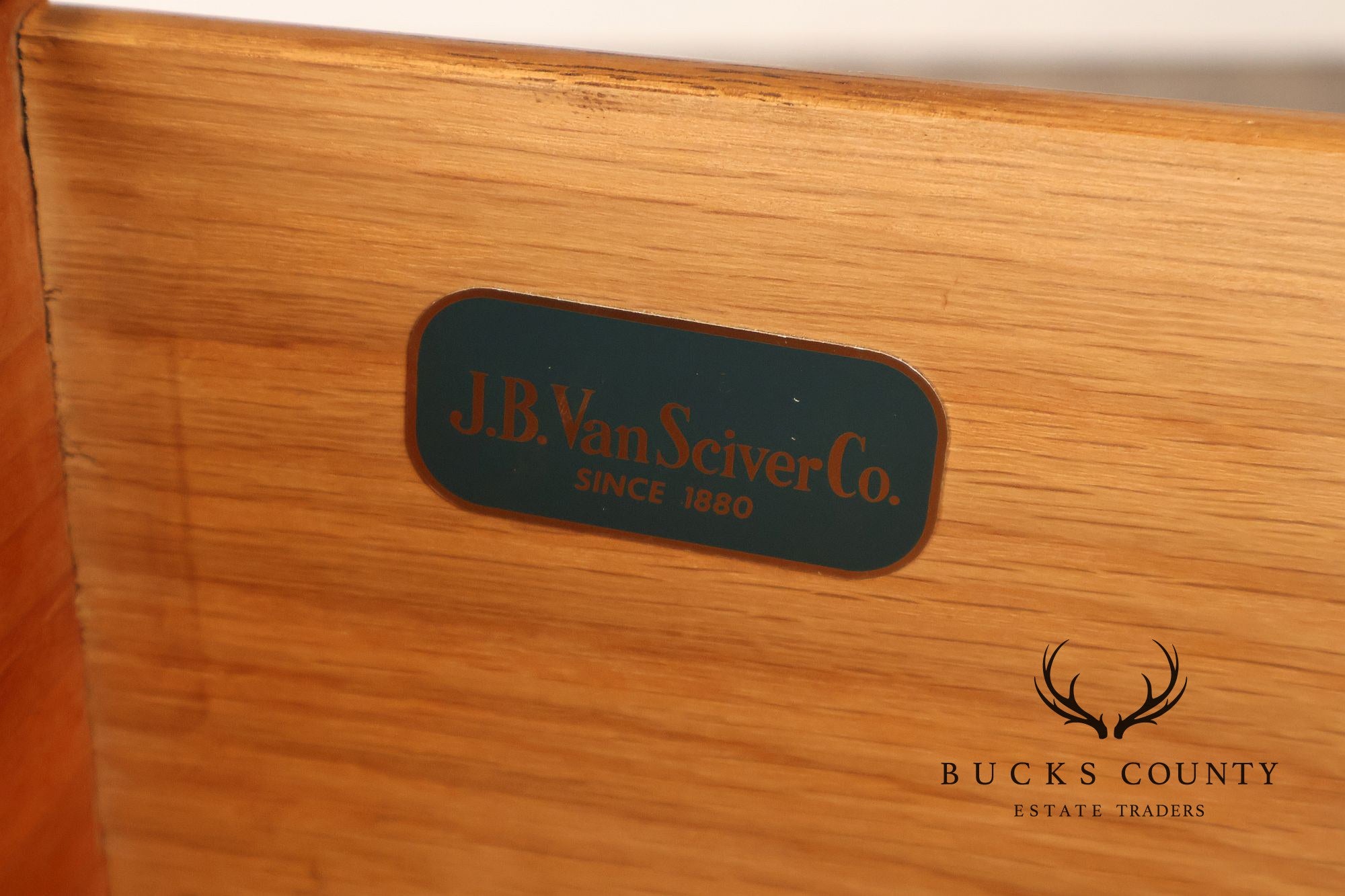 J.B. Van Sciver Co. Colonial Style Cherry Narrow Slant Front Desk