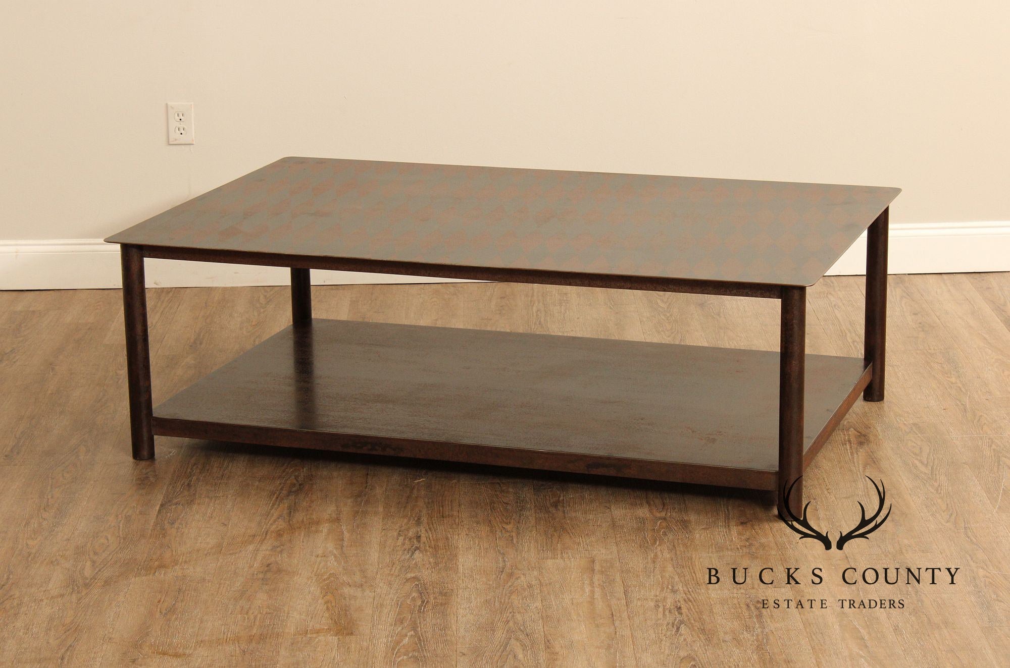 Jim Rose Patinated and Oxidized Steel Coffee Table