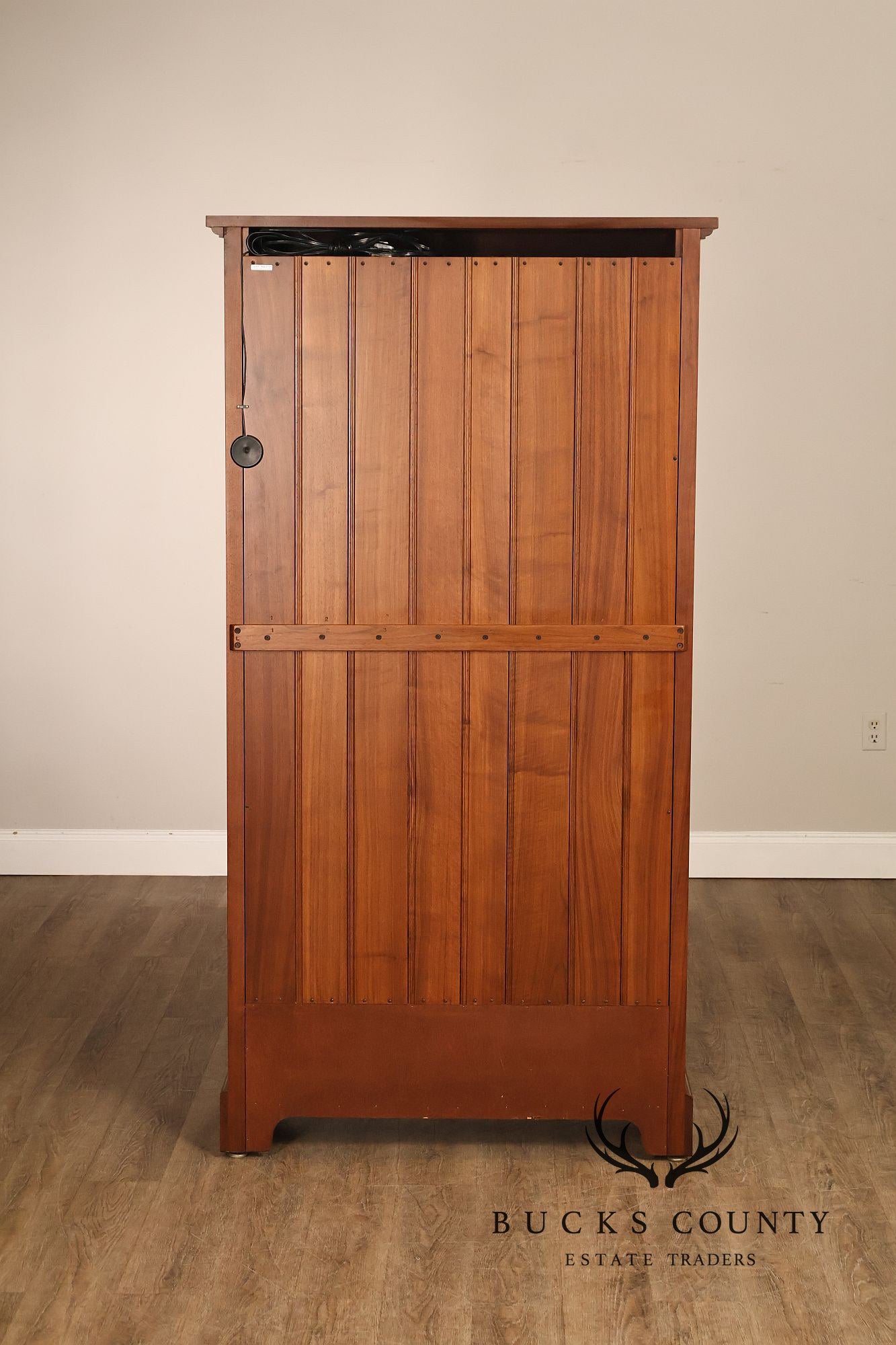 E.A. Clore Chippendale Style Bench Made Walnut Display Cabinet