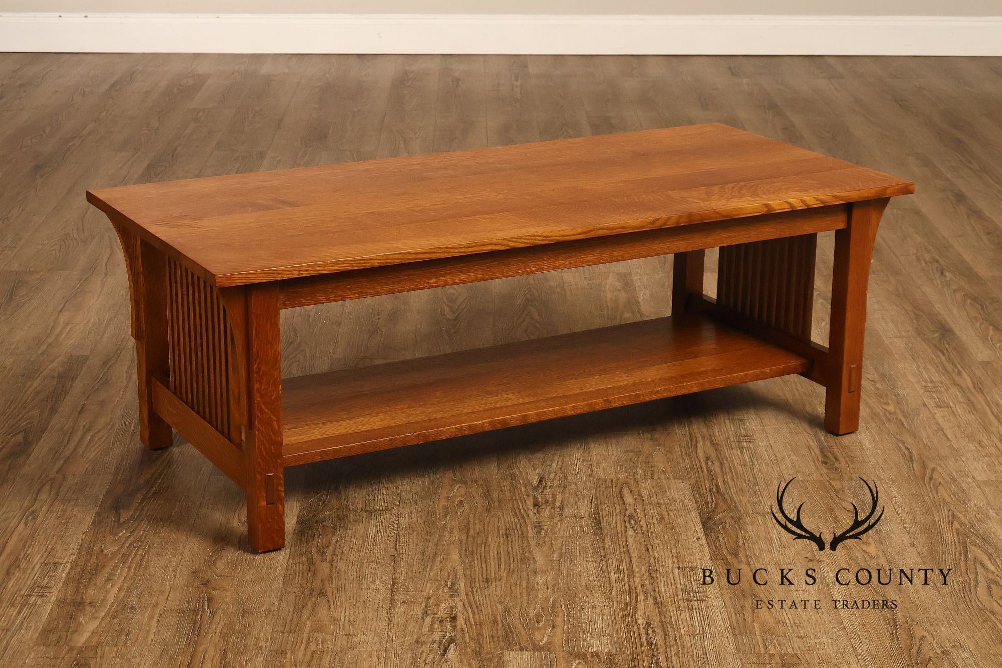 Stickley Mission Collection Oak Spindle Coffee Table