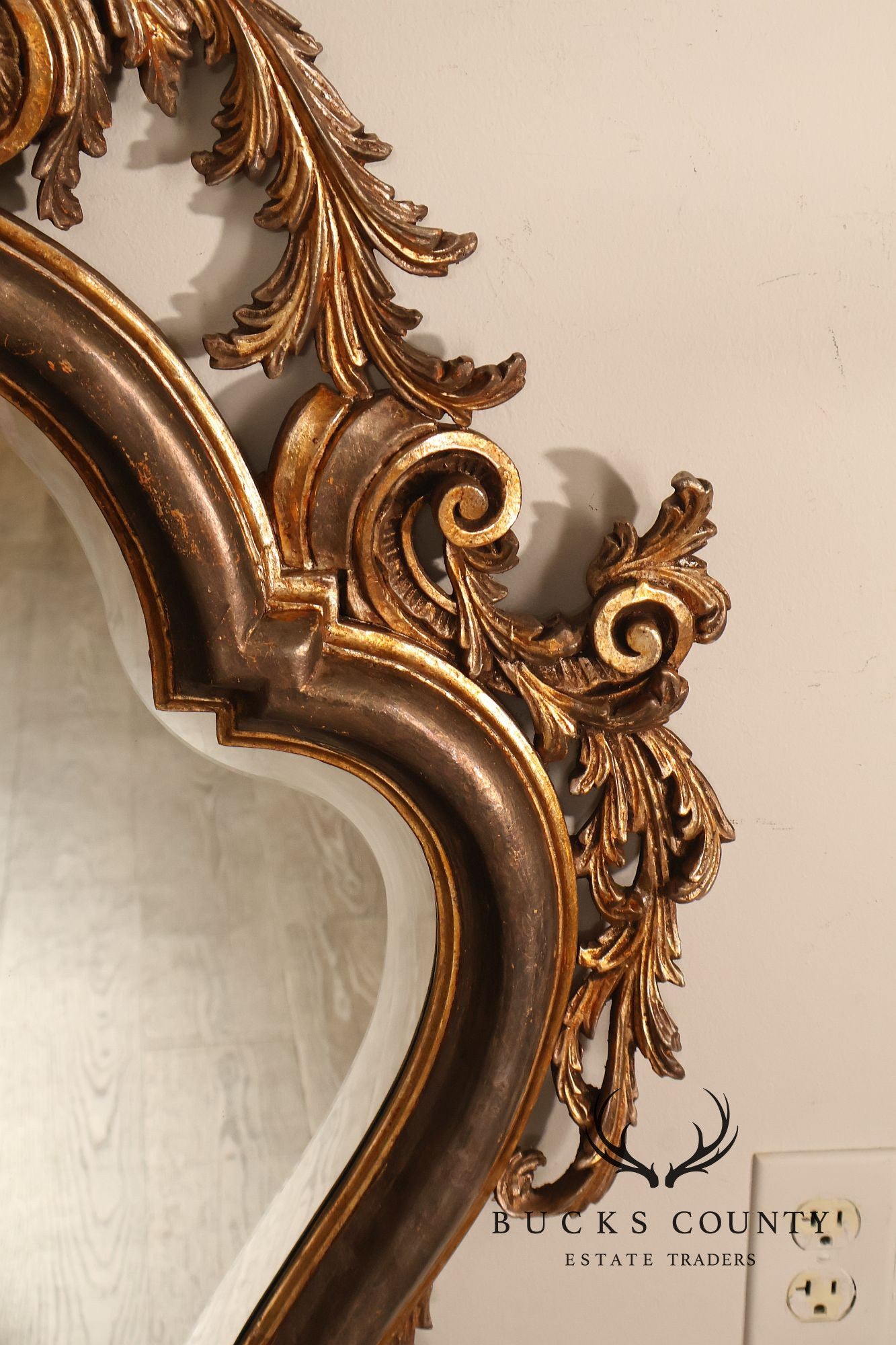 LaBarge Italian Rococo Style Giltwood Wall Mirror