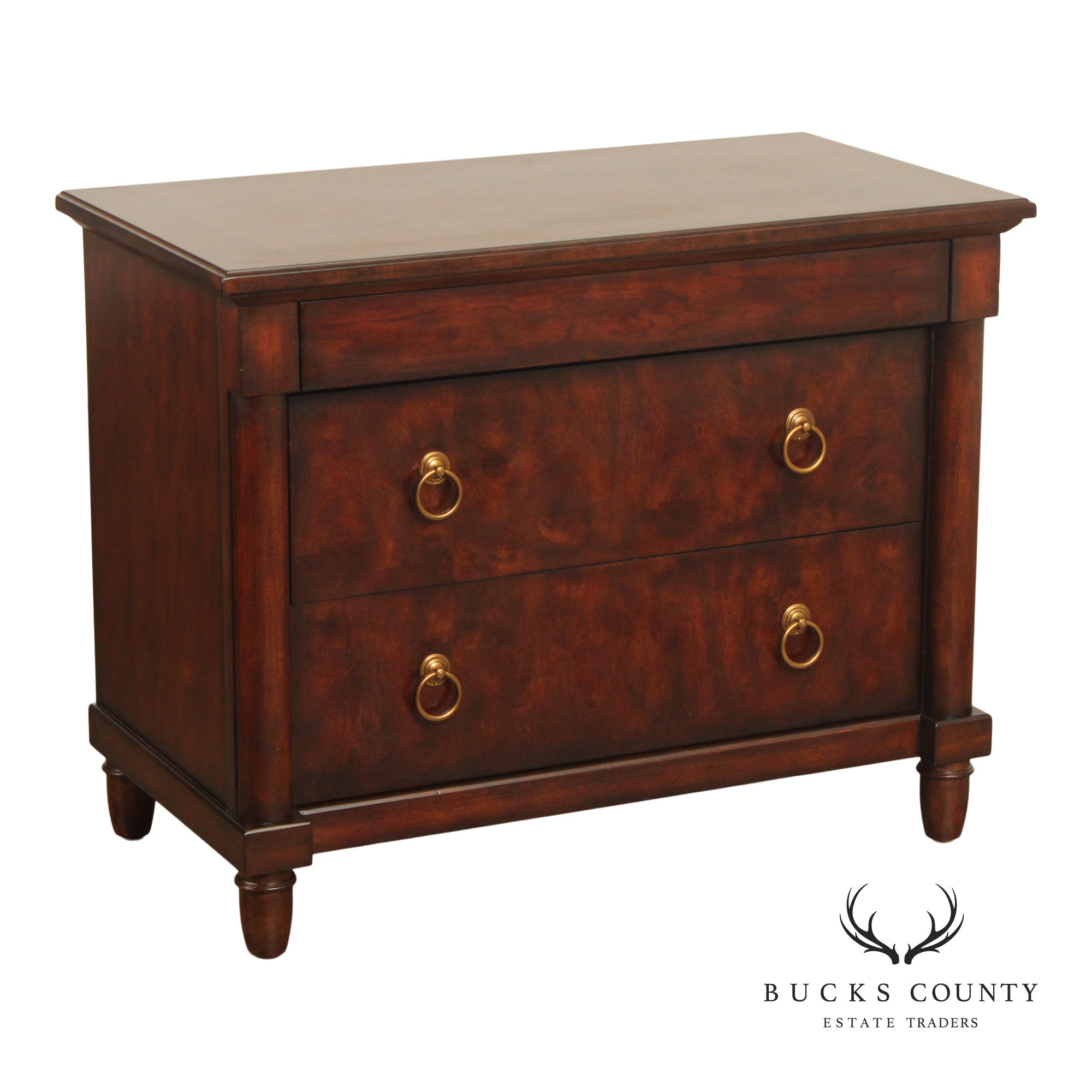 Bernhardt Empire Style Burlwood Chest of Drawers