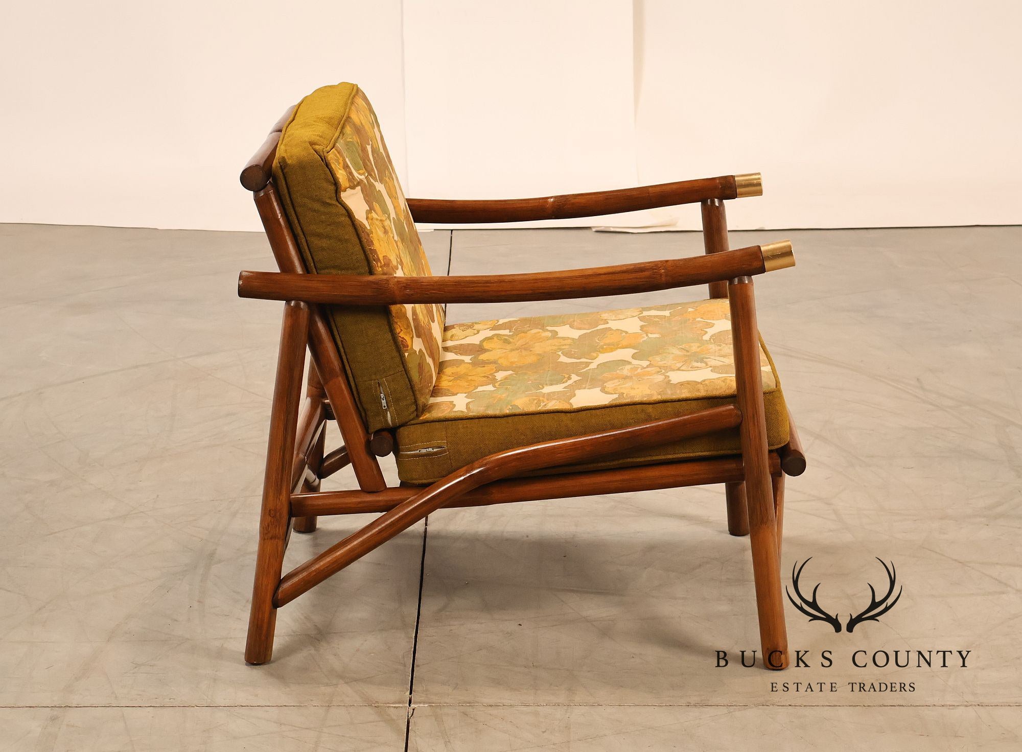 Vogue Coastal Vintage Rattan Bamboo Armchair