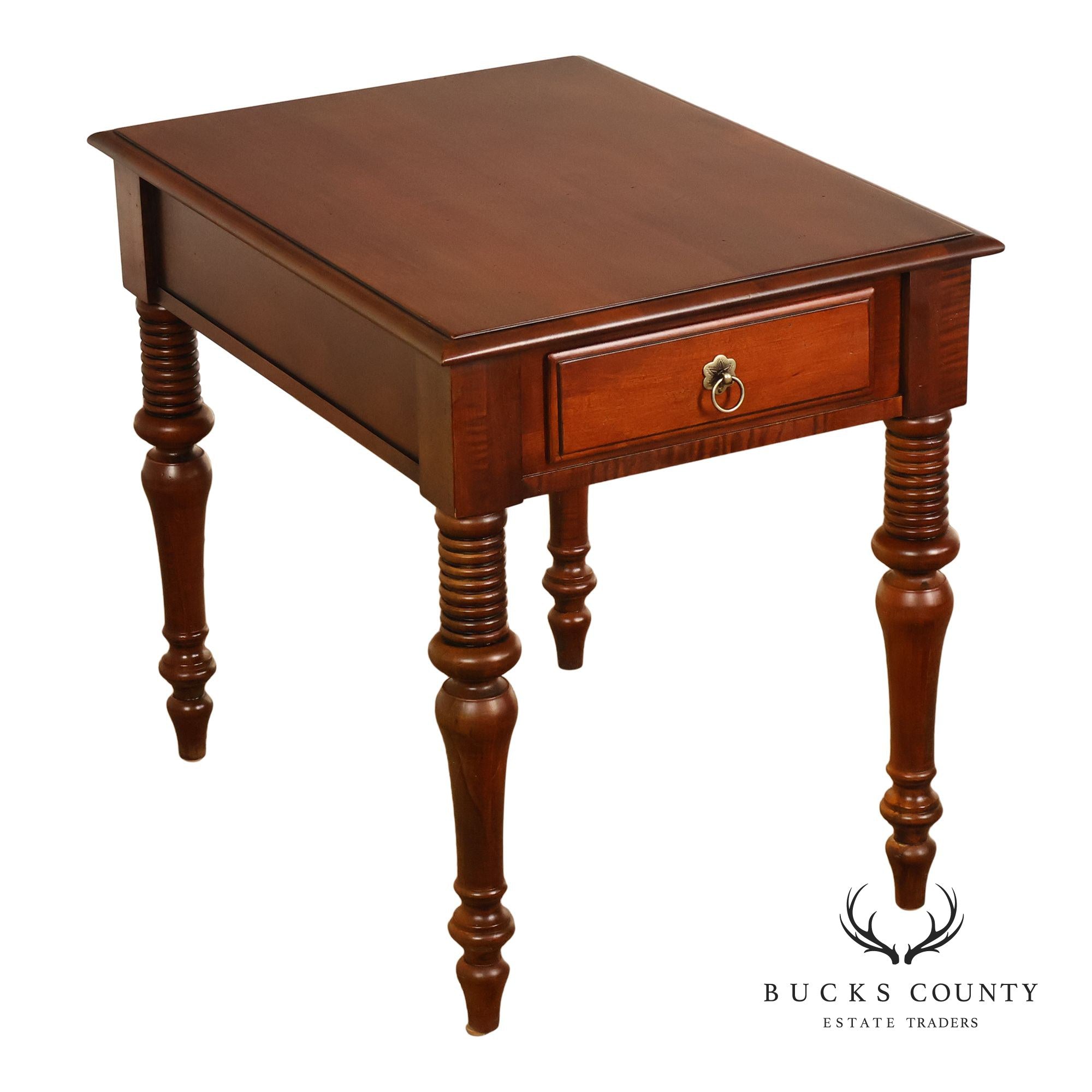 Ethan Allen British Classics Maple And Birch One Drawer End Table
