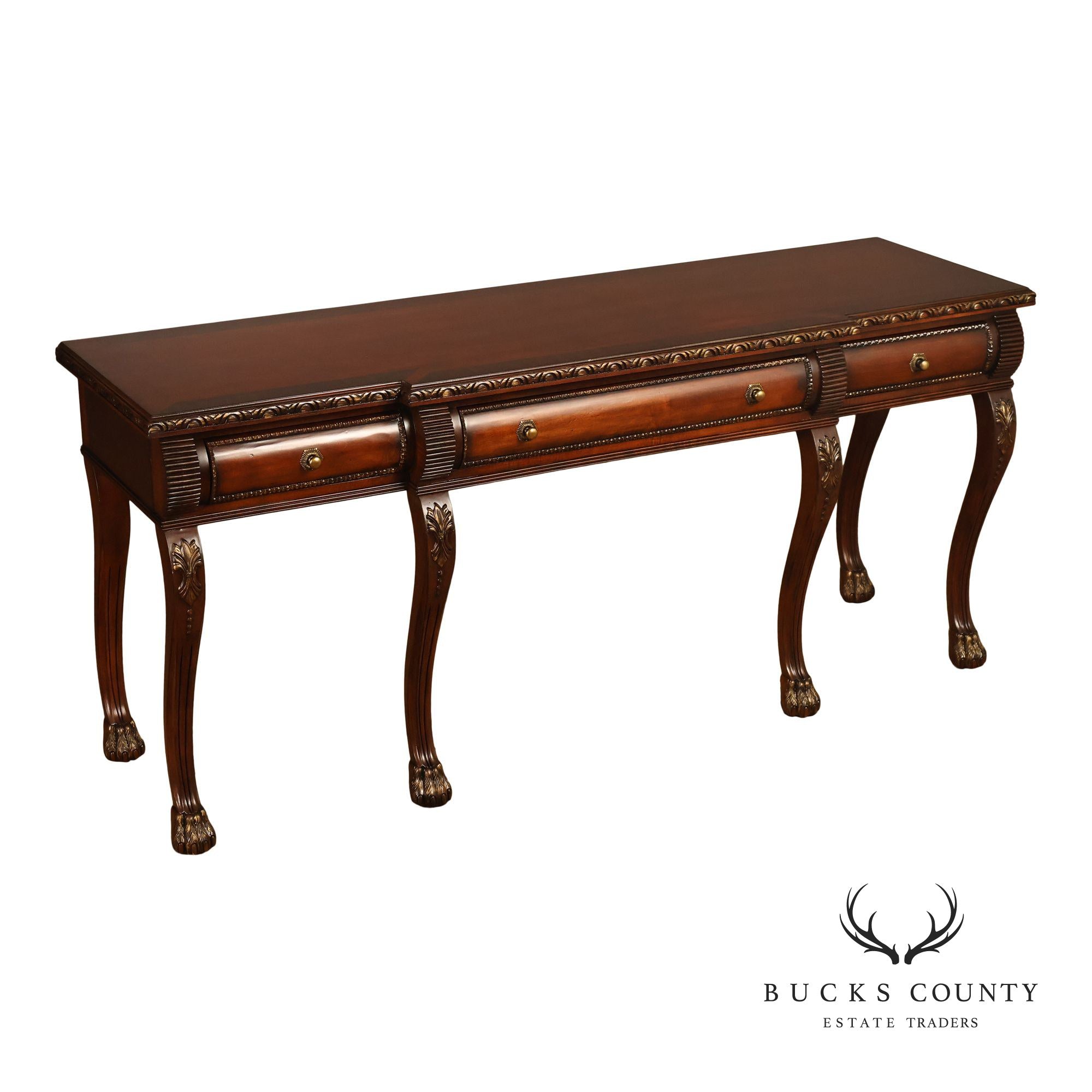 Century Furniture Georgian Style Mahogany Console Sideboard