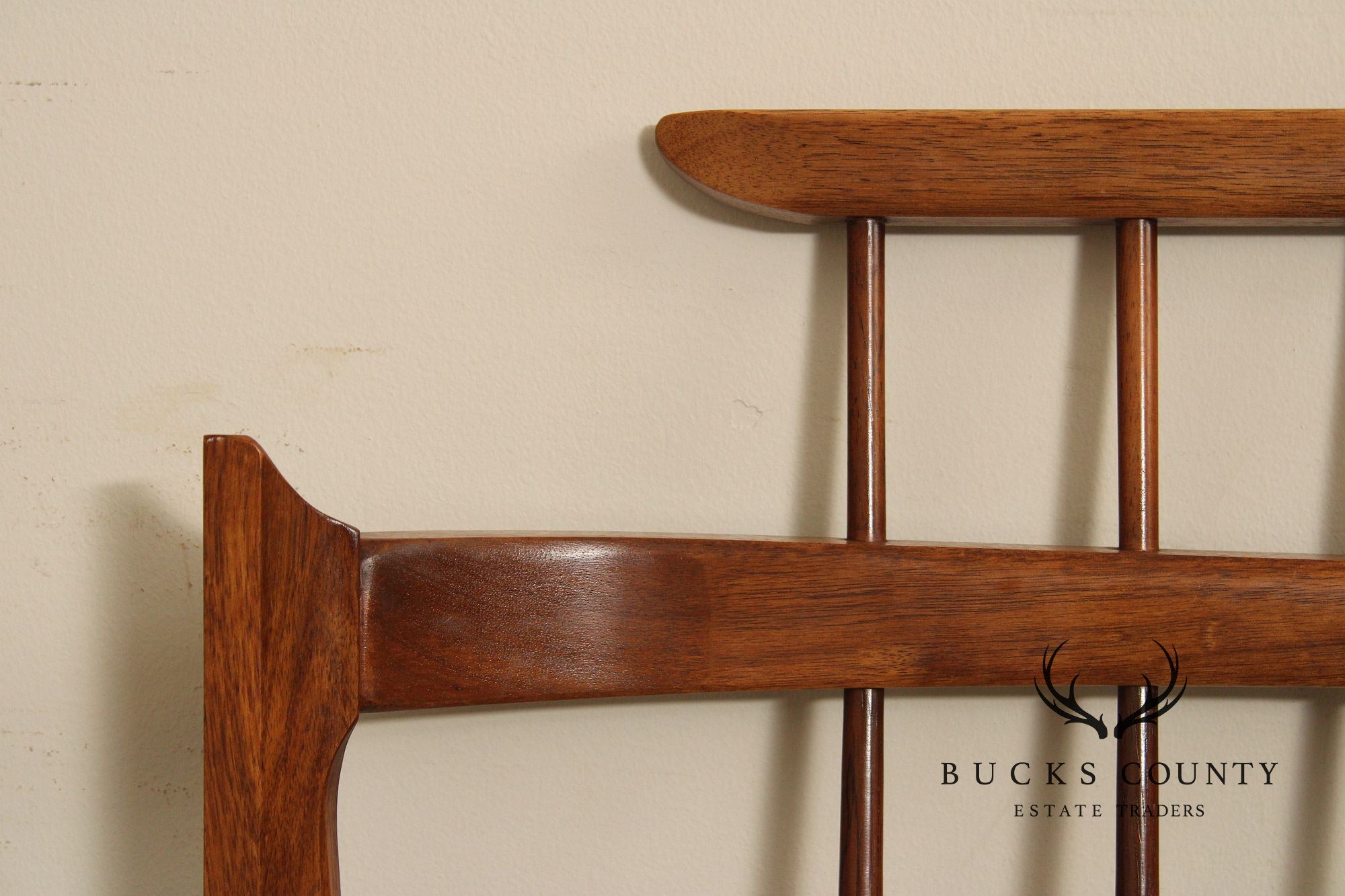 Thomasville Mid Century Modern Black Walnut Full Size Headboard