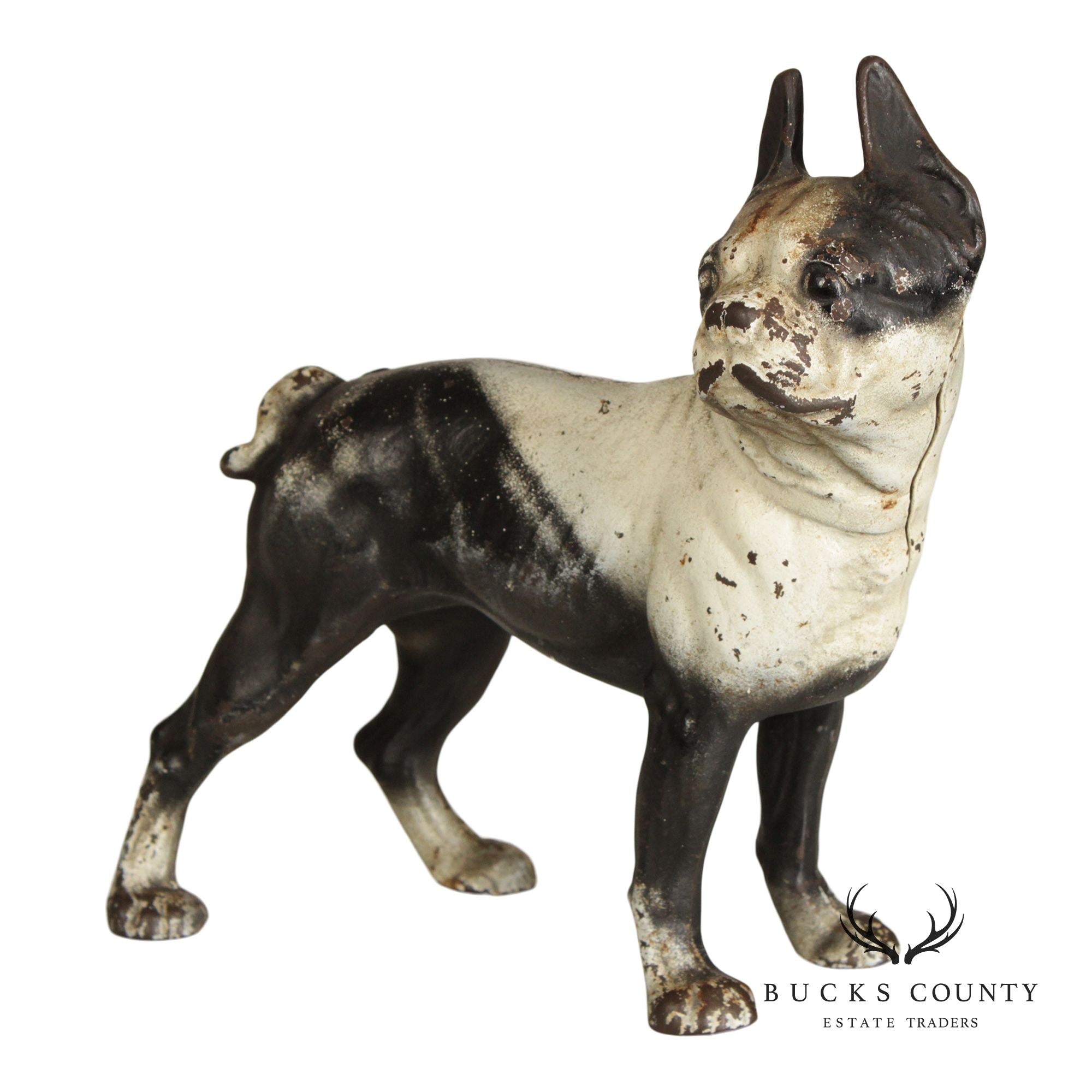 Vintage Cast Iron Boston Terrier Door Stop