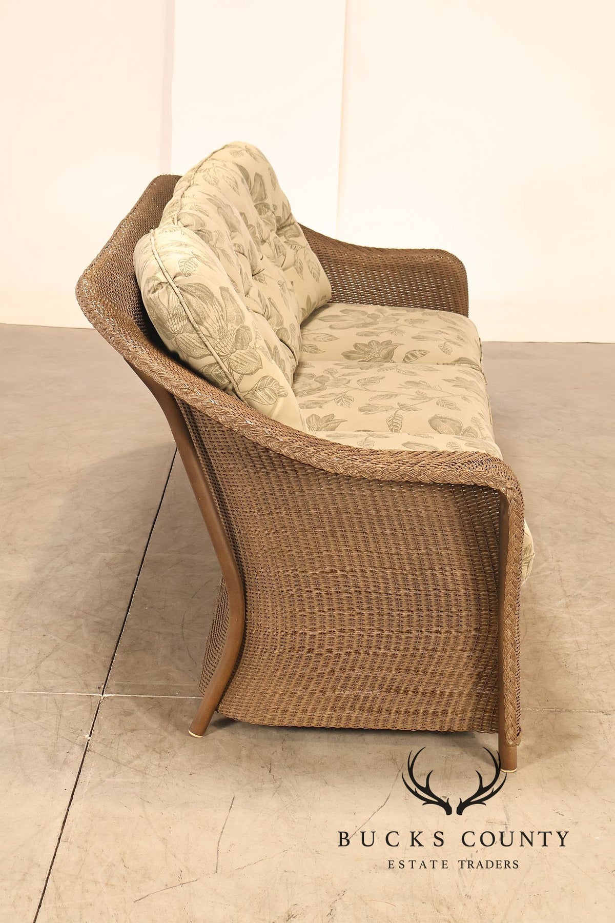 Lloyd Flanders Reflections All-Weather Lloyd Loom Wicker Sofa
