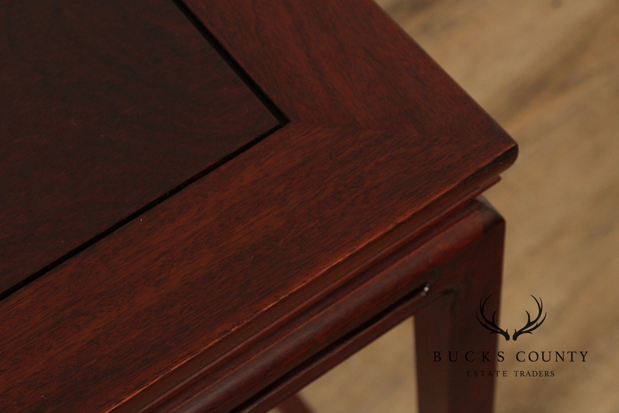 Chinese Vintage Set of Four Carved Rosewood Nesting Tables