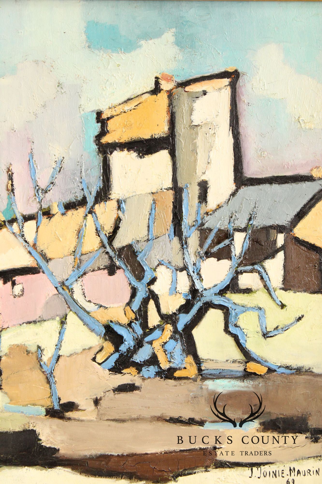 J. Joinie-Maurin Abstract Painting, 'The Dead Olive Tree'