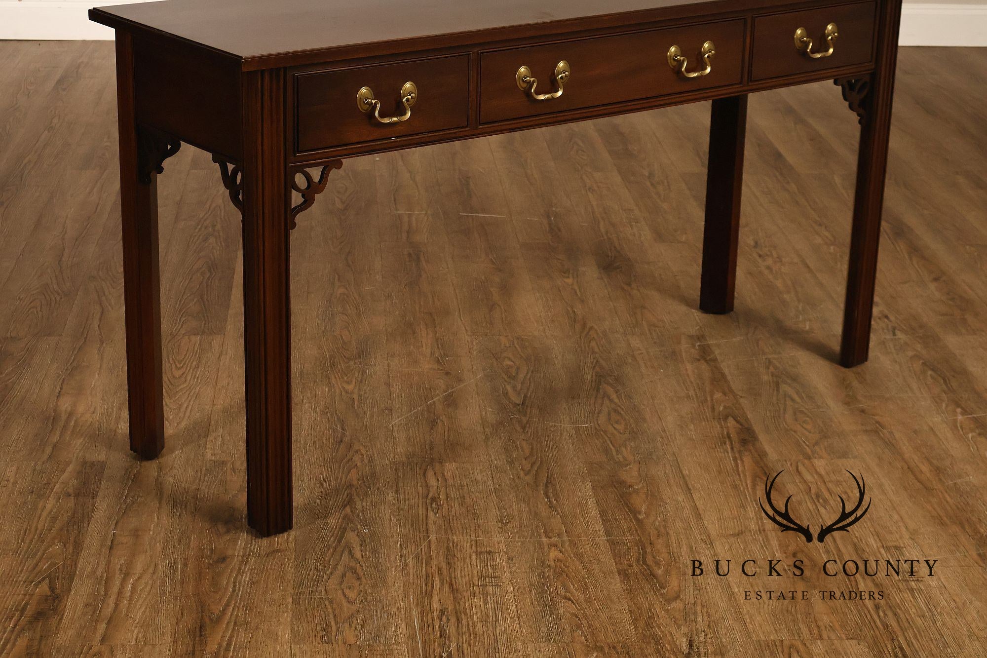 Ethan Allen Chippendale Style Georgian Court Cherry Sofa Table