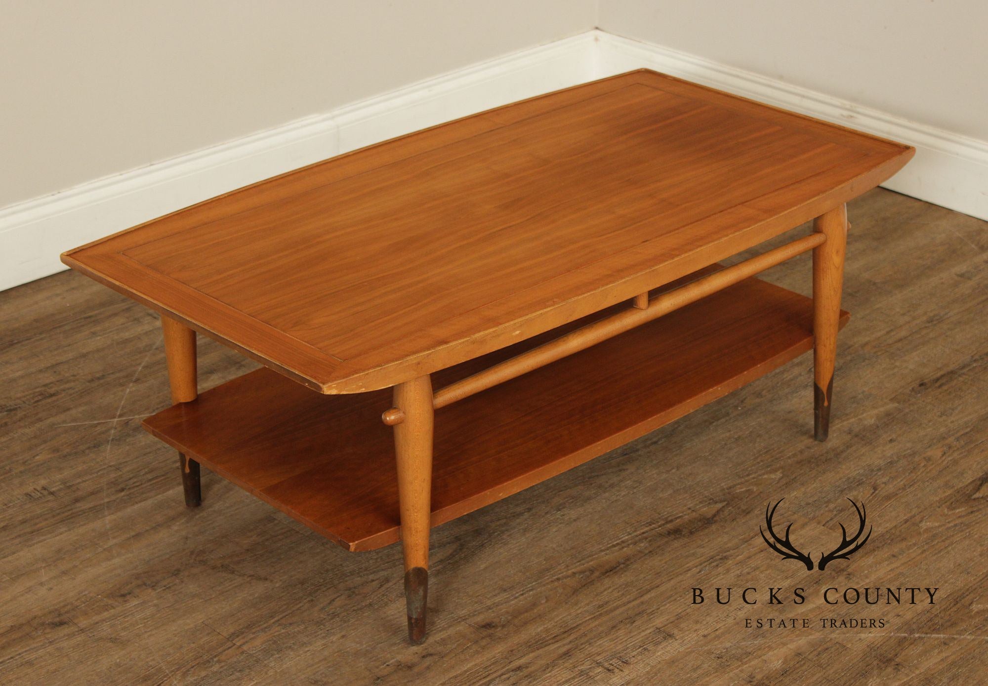 Lane Copenhagen Mid Century Modern Walnut Coffee Table