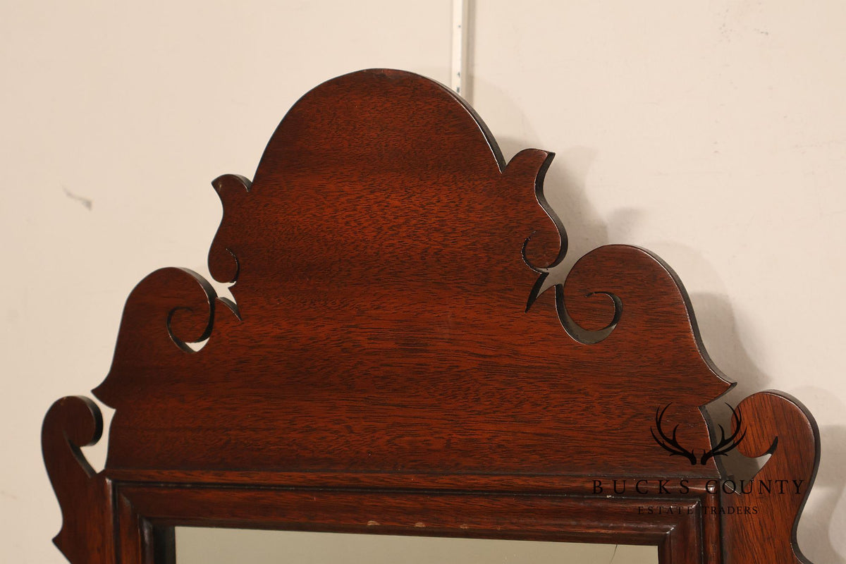 Henkle-Harris Chippendale Style Mahogany Scrollwork Wall Mirror