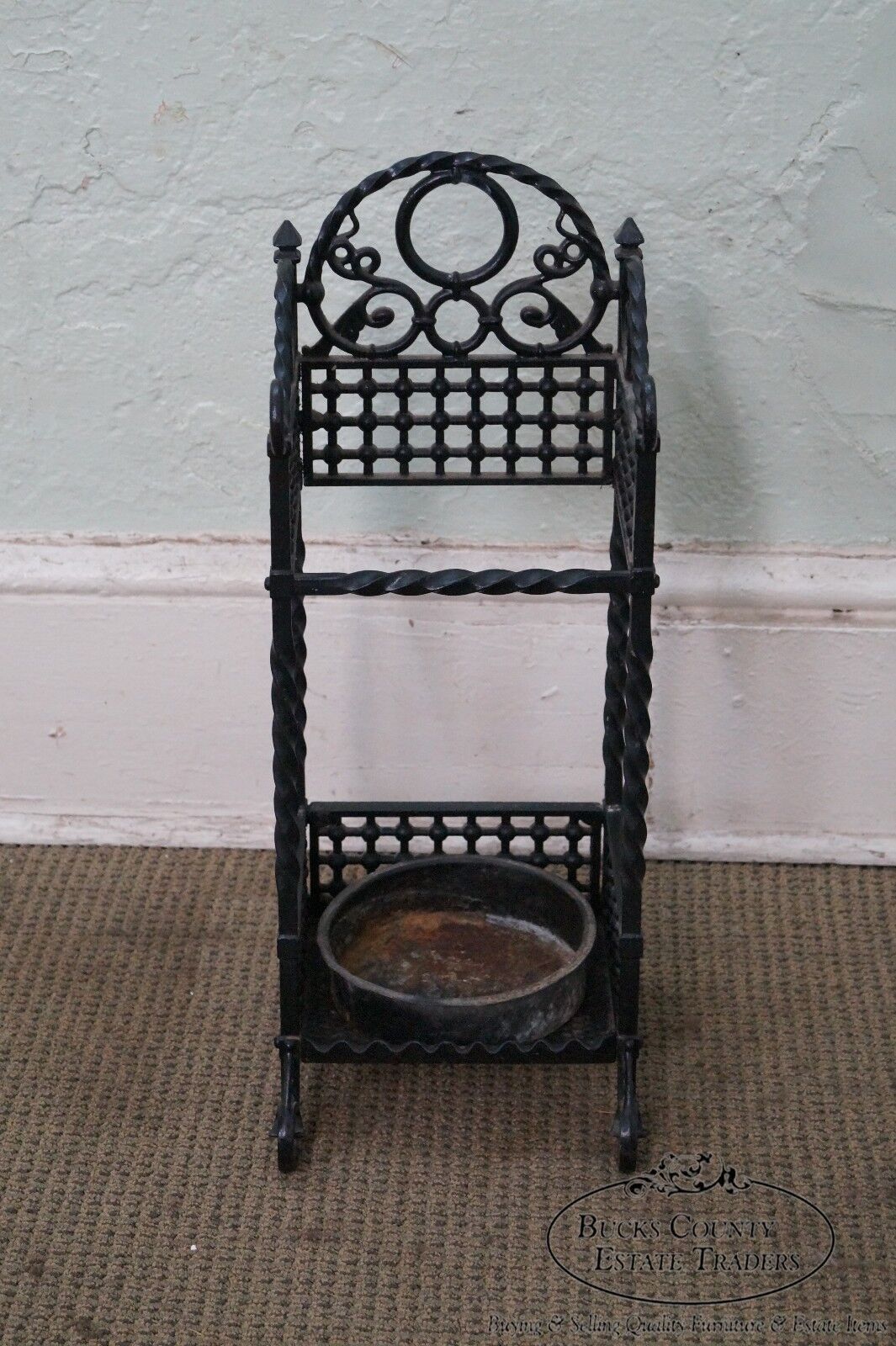 Bradley & Hubbard Antique Cast Iron Cane Stand