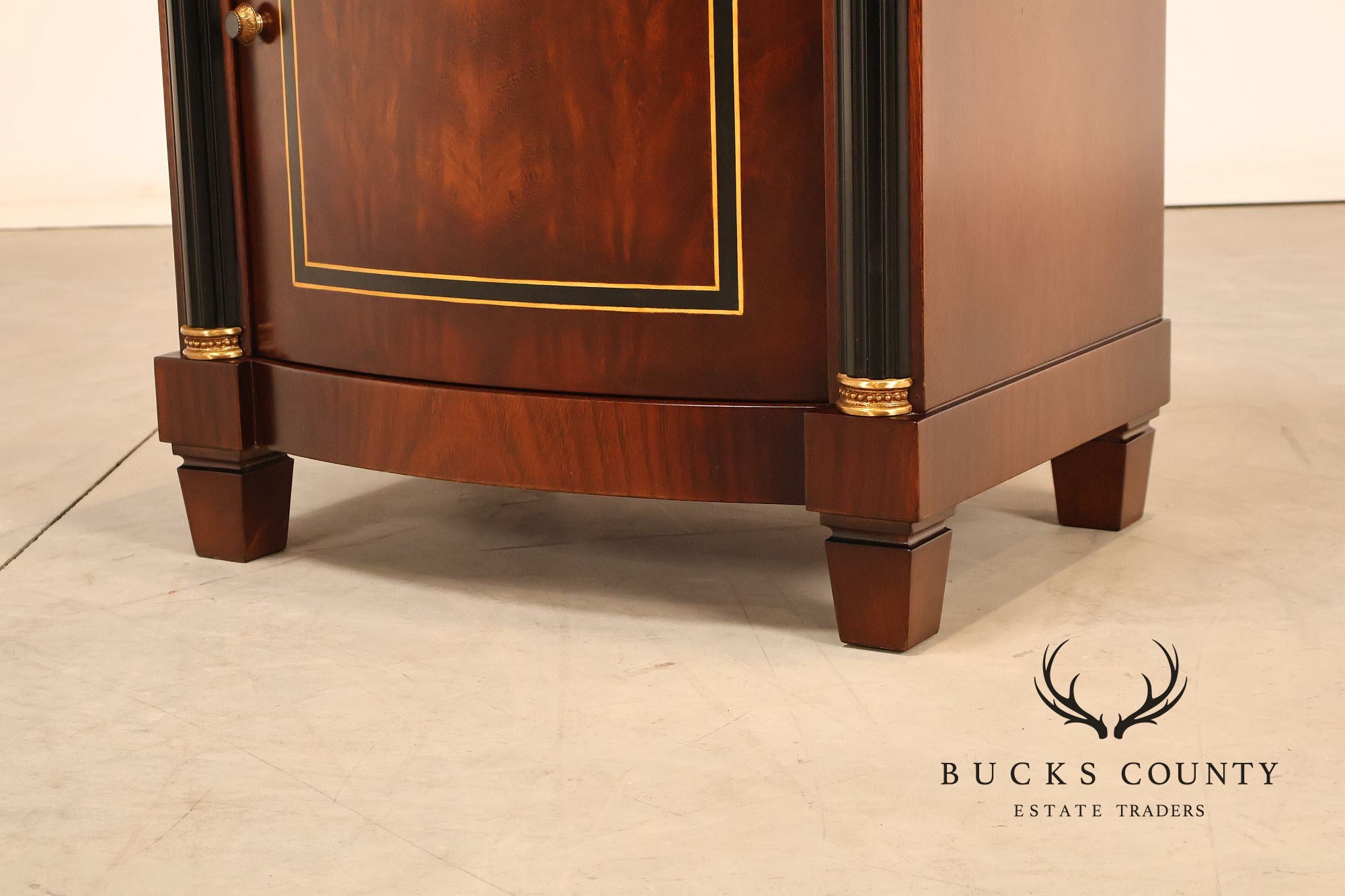 Mariner Luxury Furniture Empire Style Pair Of Mahogany Nightstands