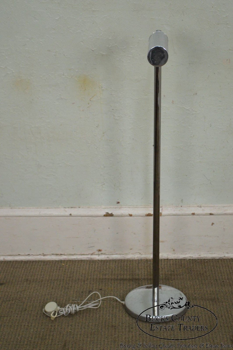 Nessen Studios Mid Century Modern 1960s Chrome Swing Arm Floor Lamp
