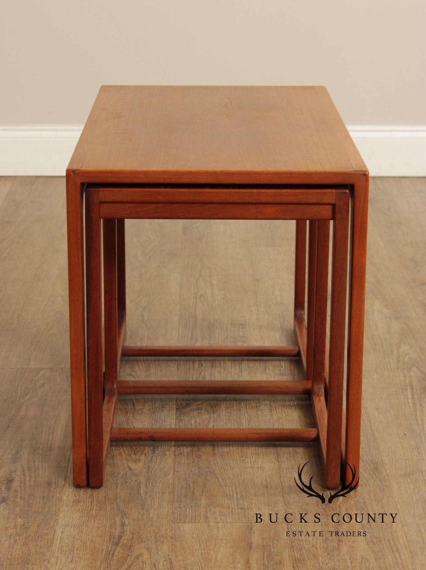 Danish Modern Set of Three Teak Nesting Tables